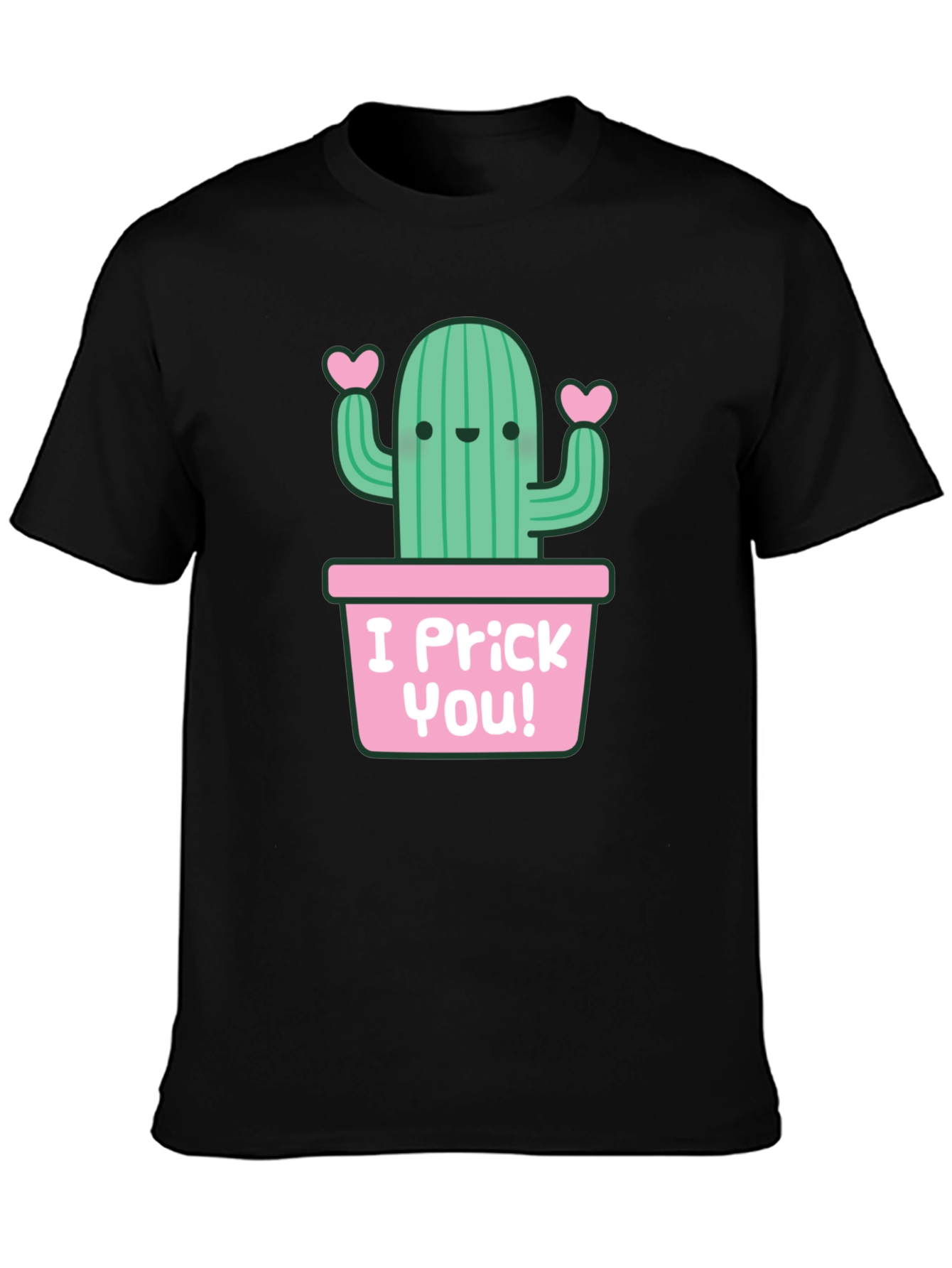 I Prick You! Cactus Graphic Black T-Shirt