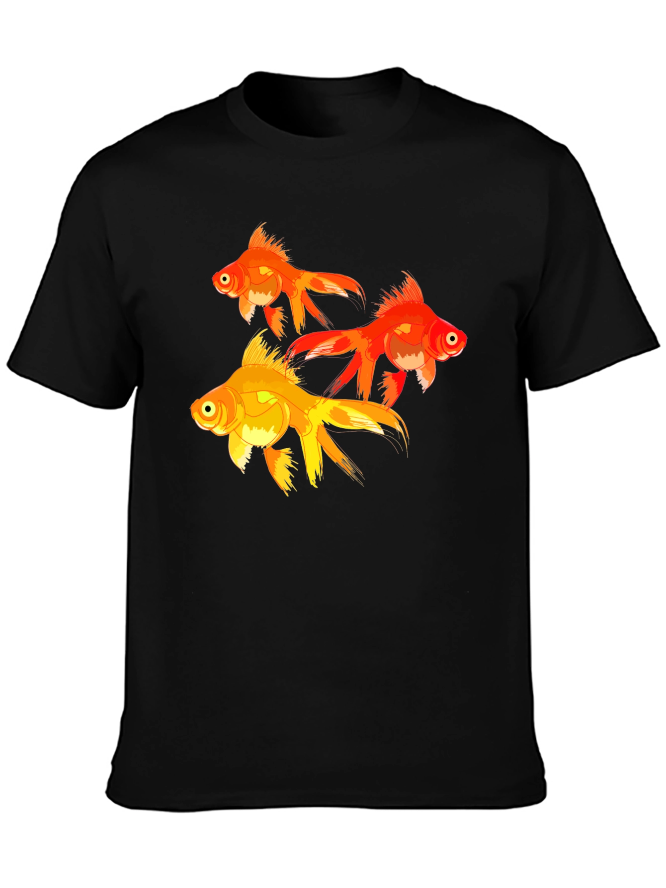 Goldfish Graphic T-Shirt - Black Cotton Tee