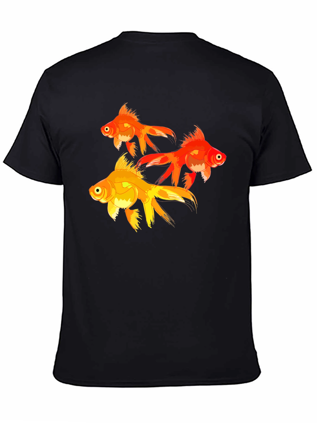 Goldfish Graphic T-Shirt - Black Cotton Tee