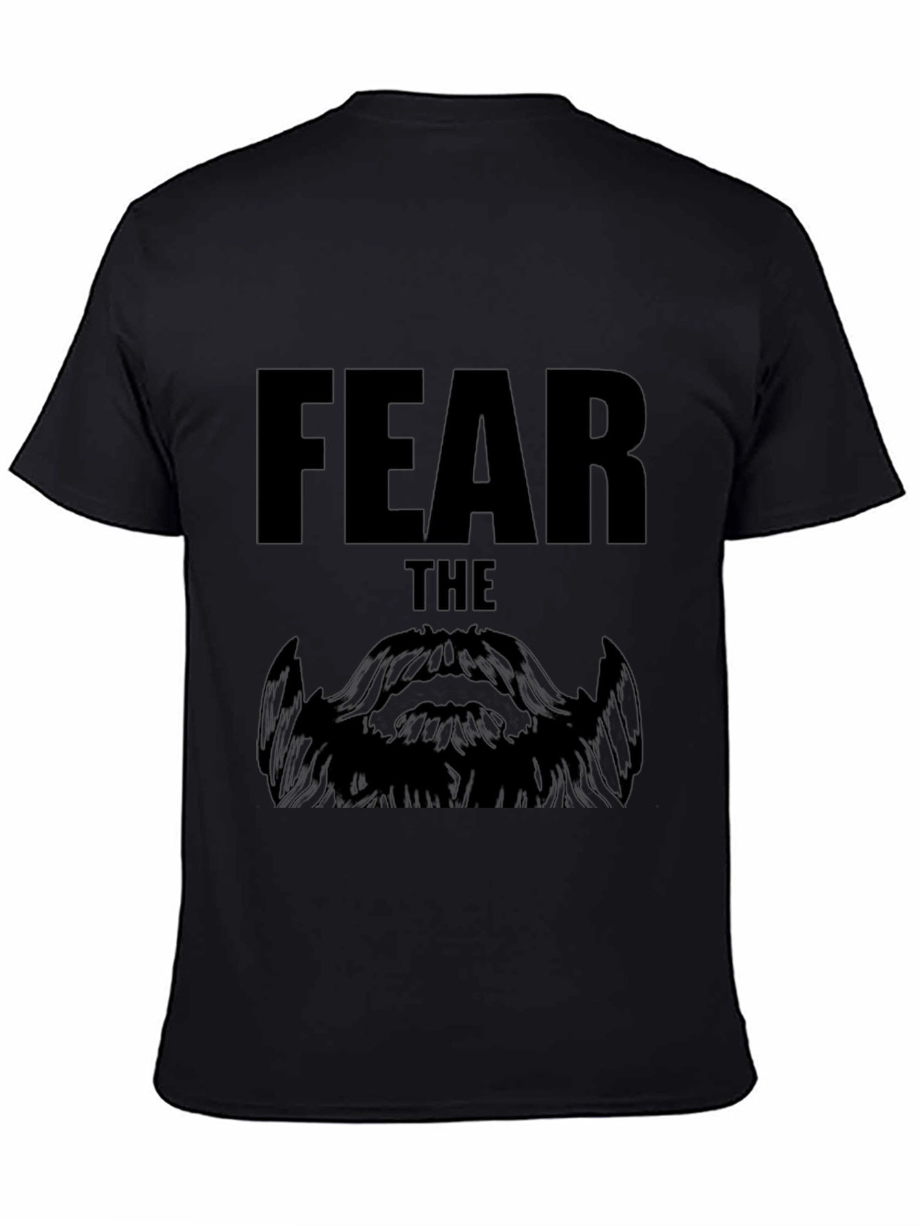 Fear The Beard Graphic T-Shirt - Black Cotton Tee