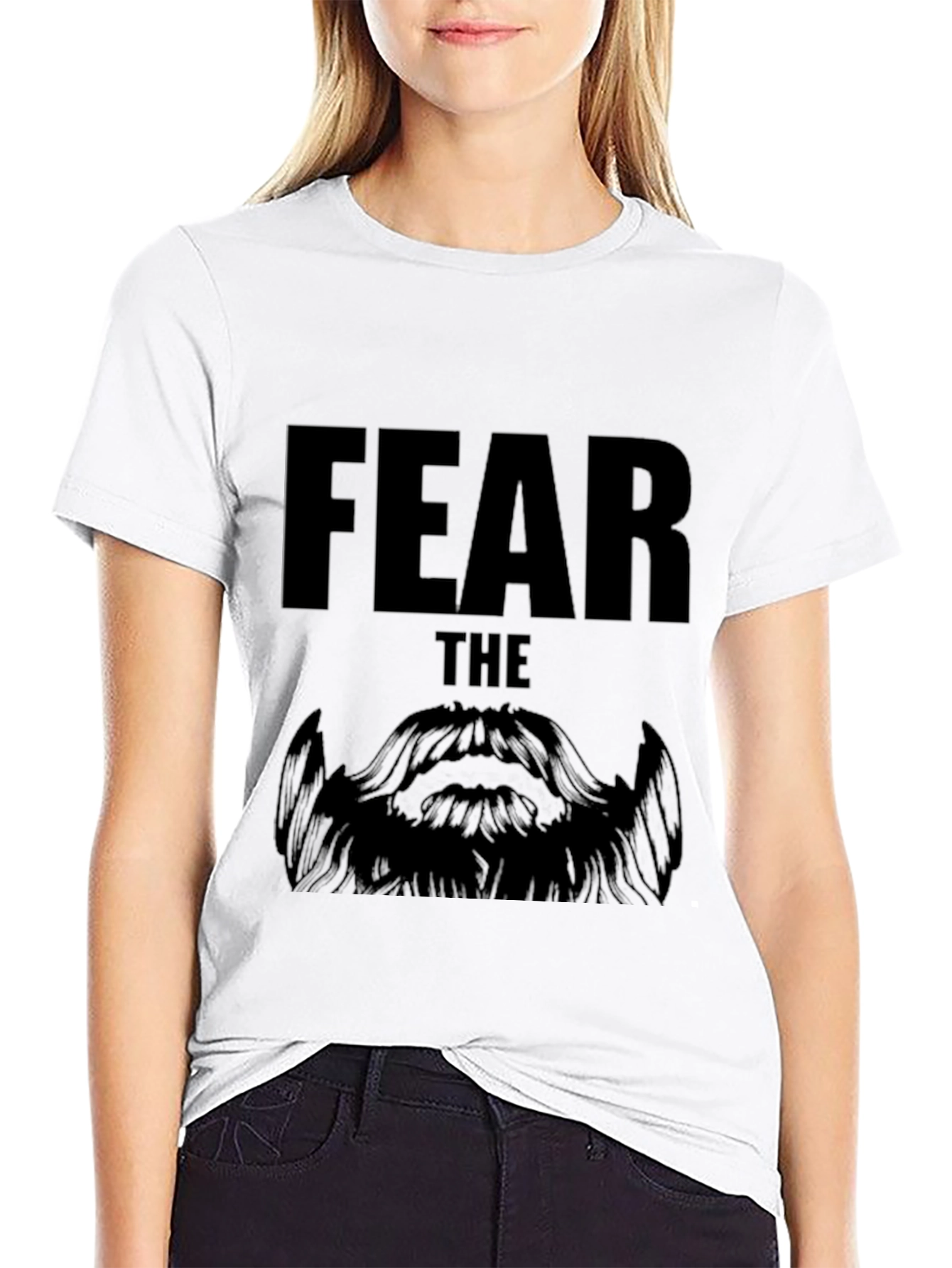 Fear The Beard Graphic T-Shirt - Black Cotton Tee