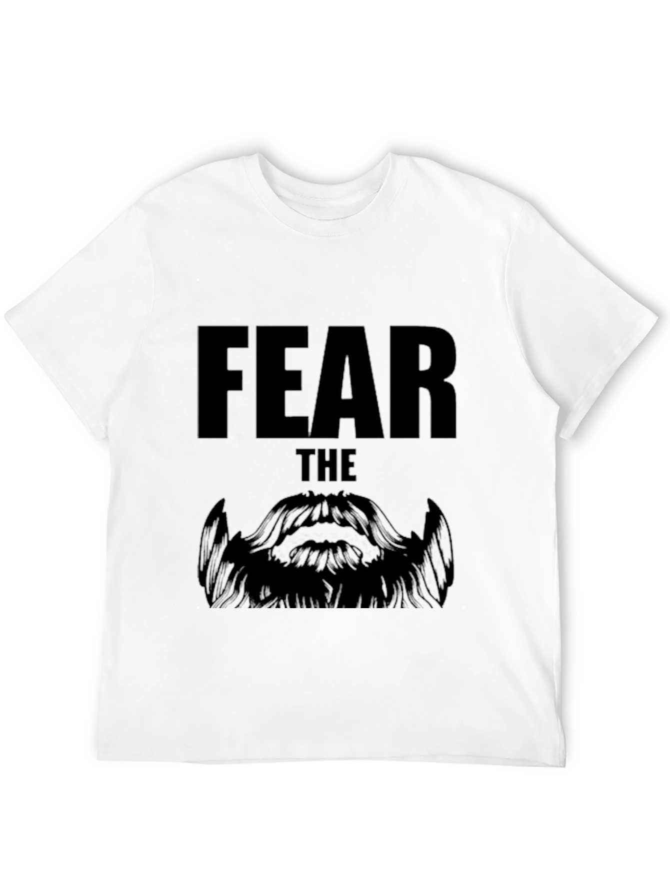 Fear The Beard Graphic T-Shirt - Black Cotton Tee