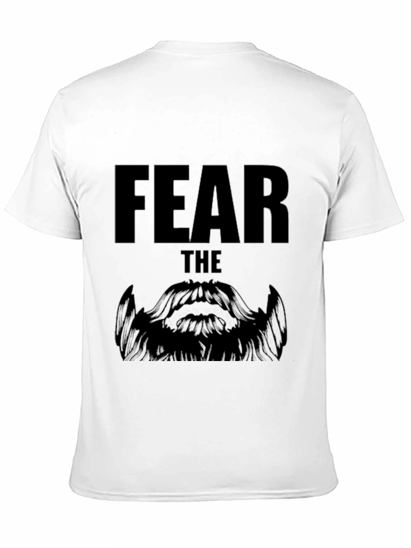 Fear The Beard Graphic T-Shirt - Black Cotton Tee