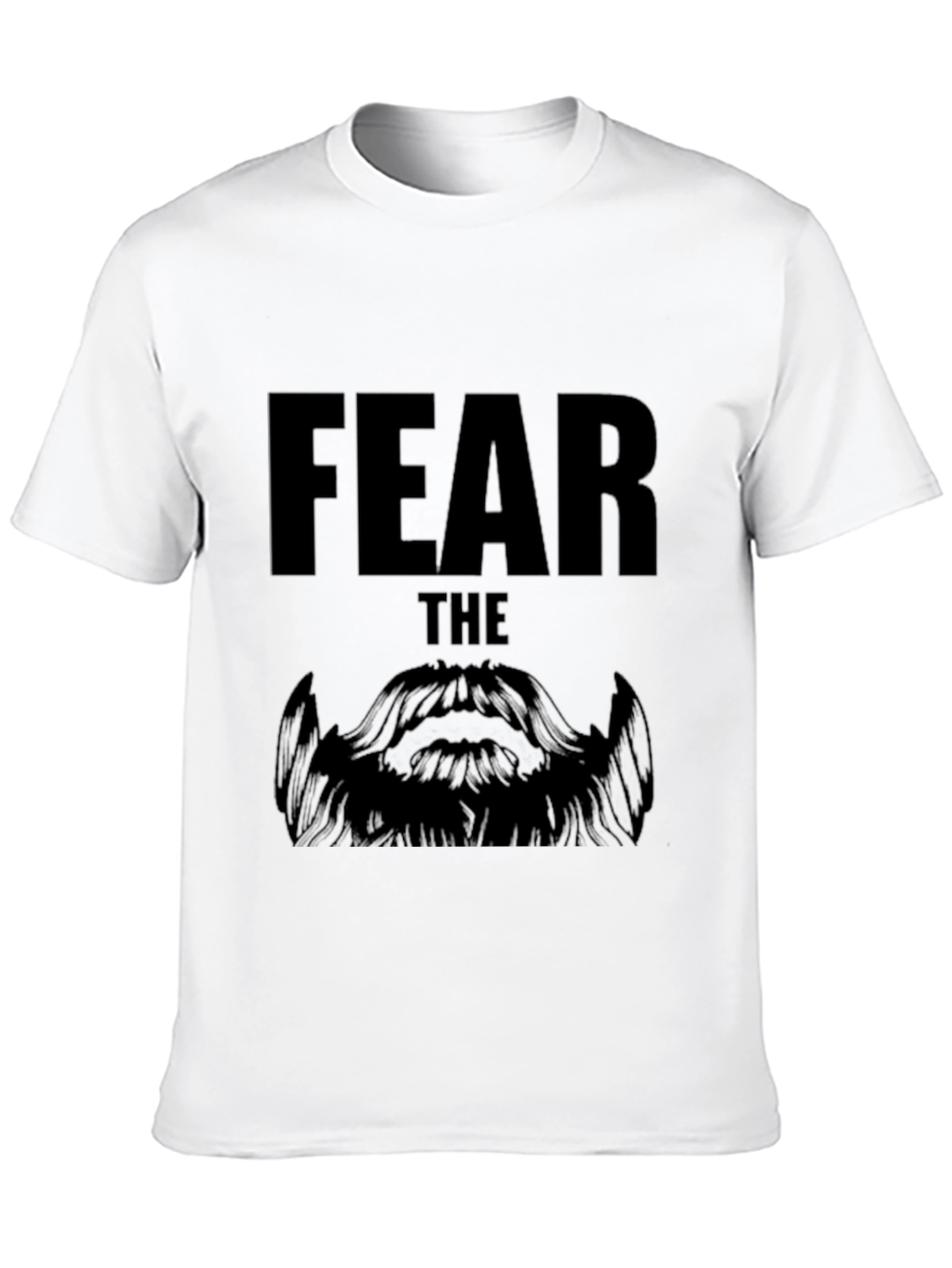 Fear The Beard Graphic T-Shirt - Black Cotton Tee