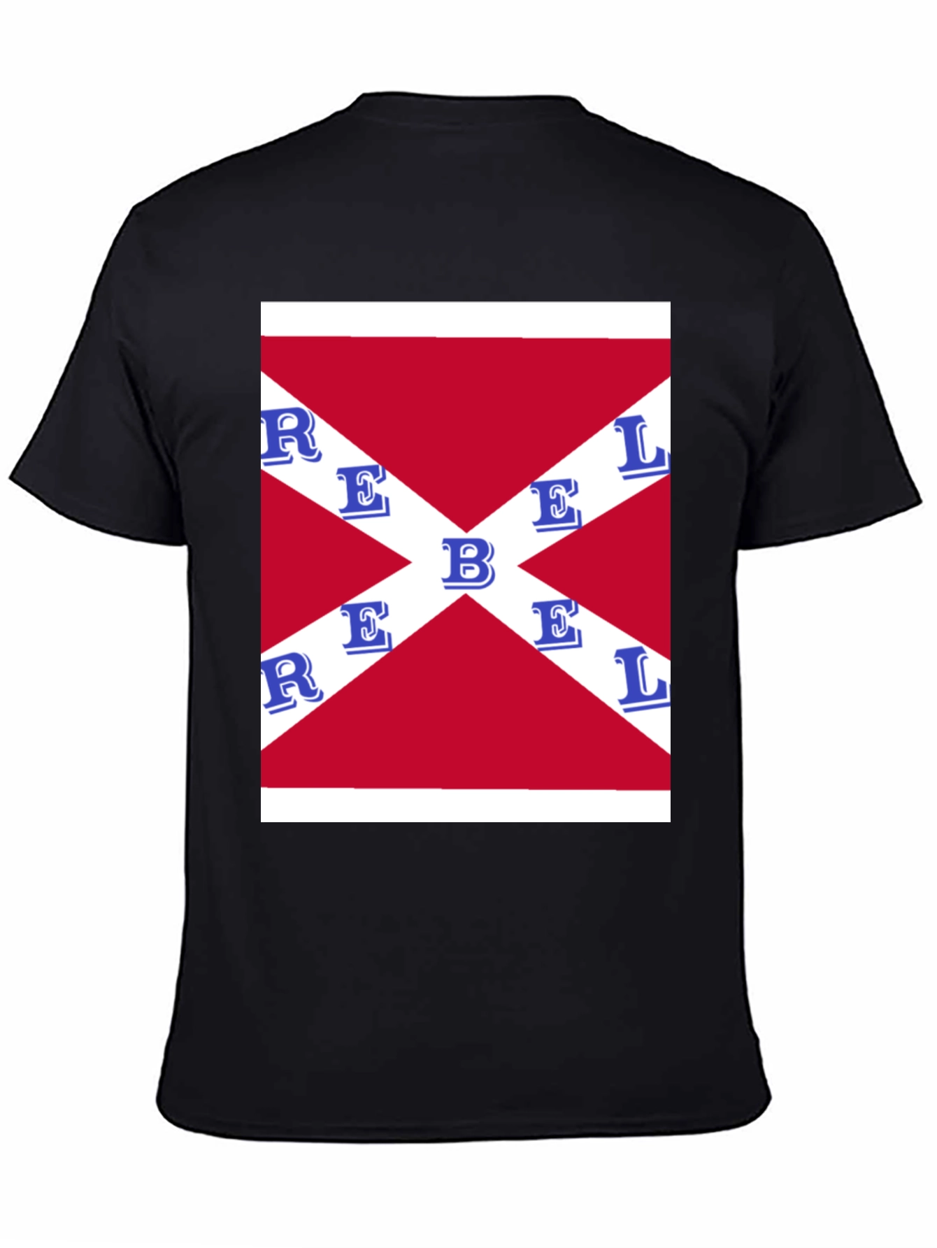Rebel Flag Graphic T-Shirt - Black