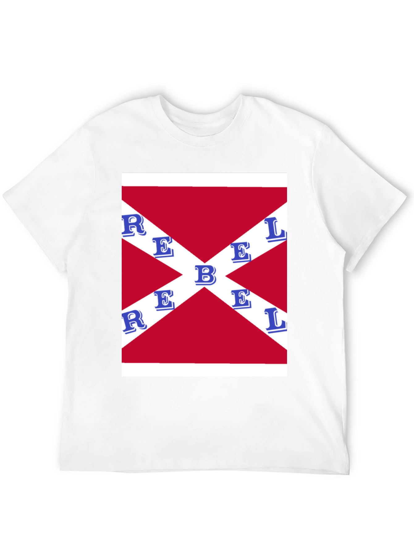 Rebel Flag Graphic T-Shirt - Black