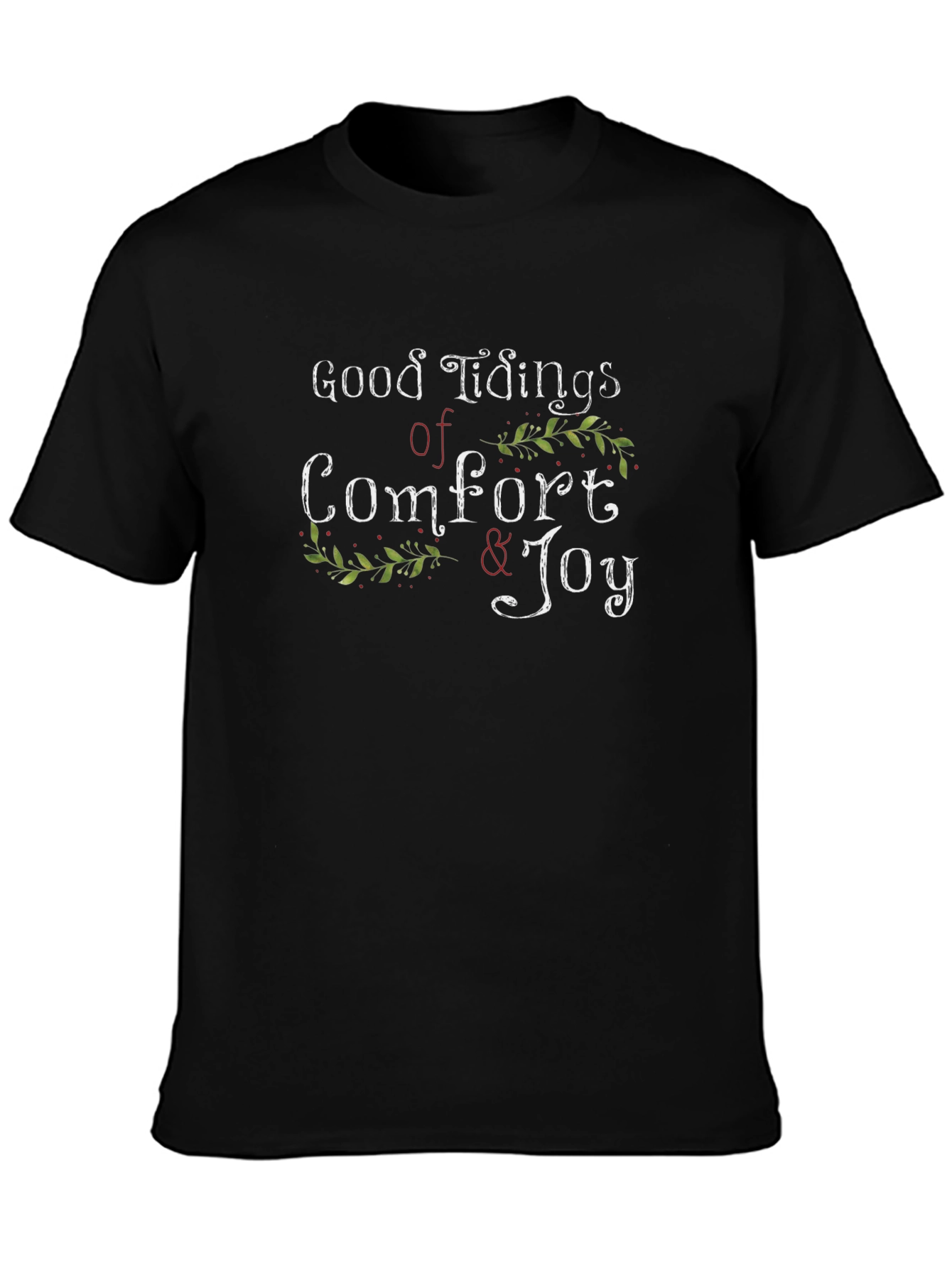 Good Tidings of Comfort & Joy Black T-Shirt