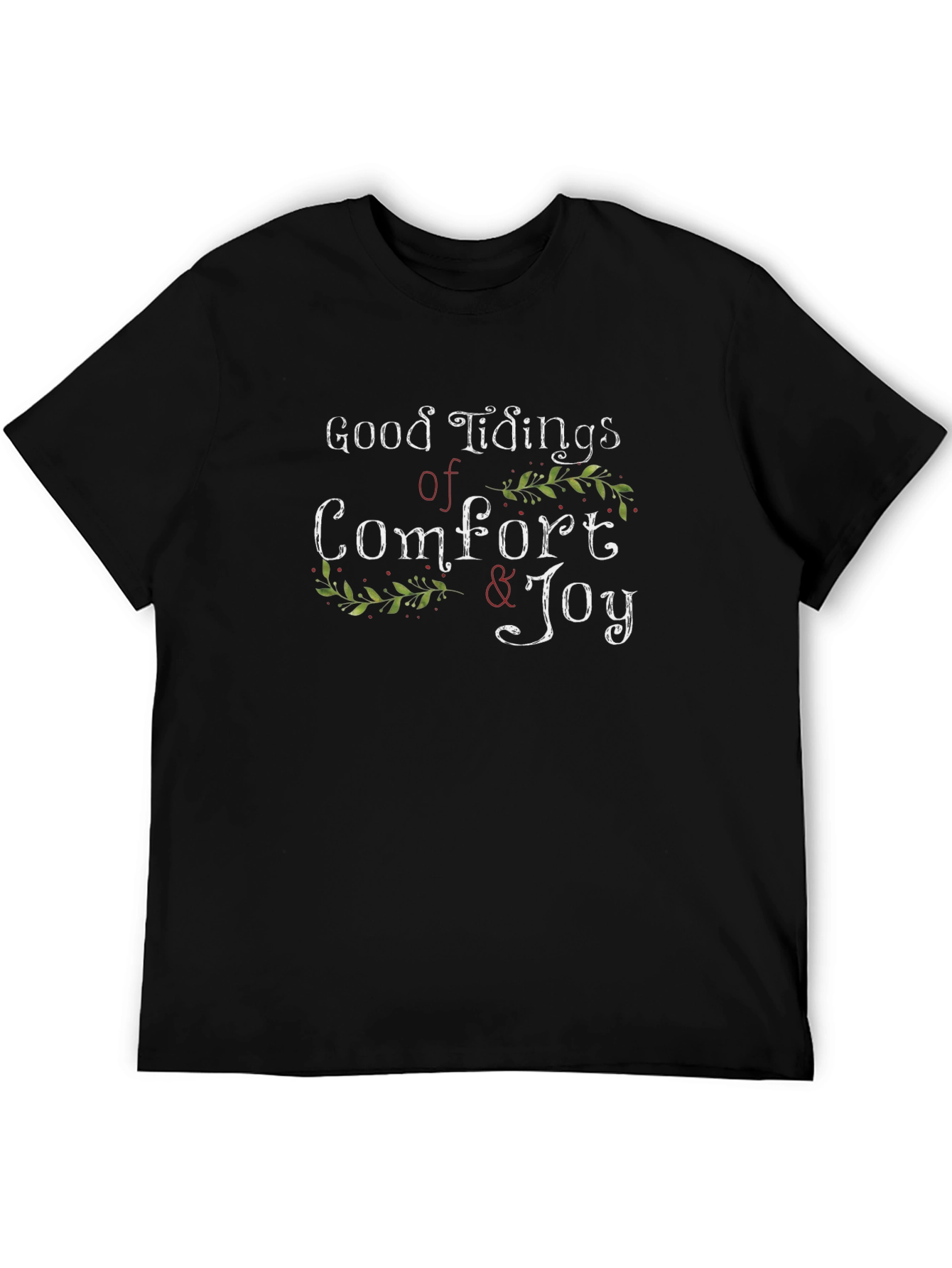 Good Tidings of Comfort & Joy Black T-Shirt