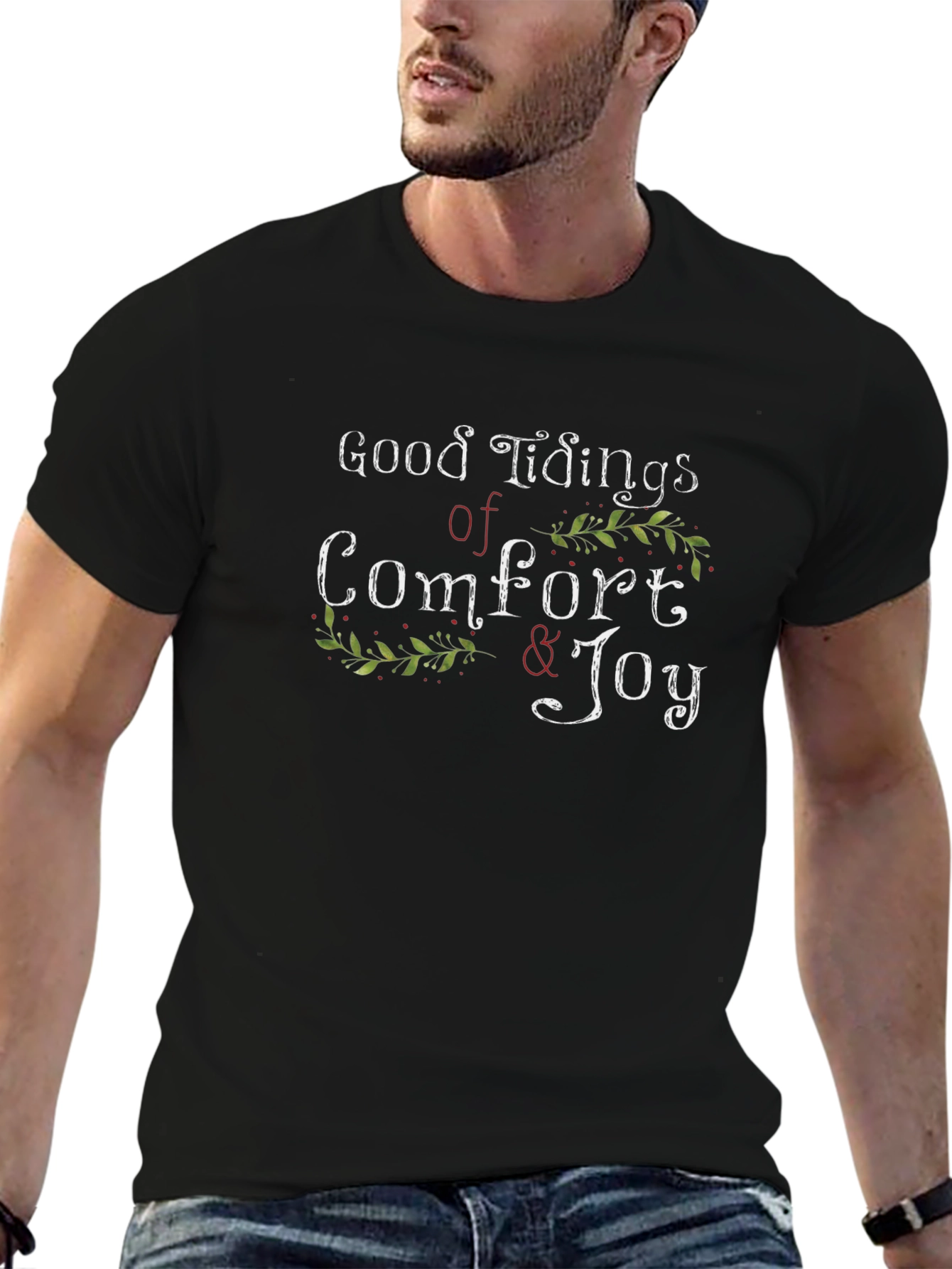 Good Tidings of Comfort & Joy Black T-Shirt