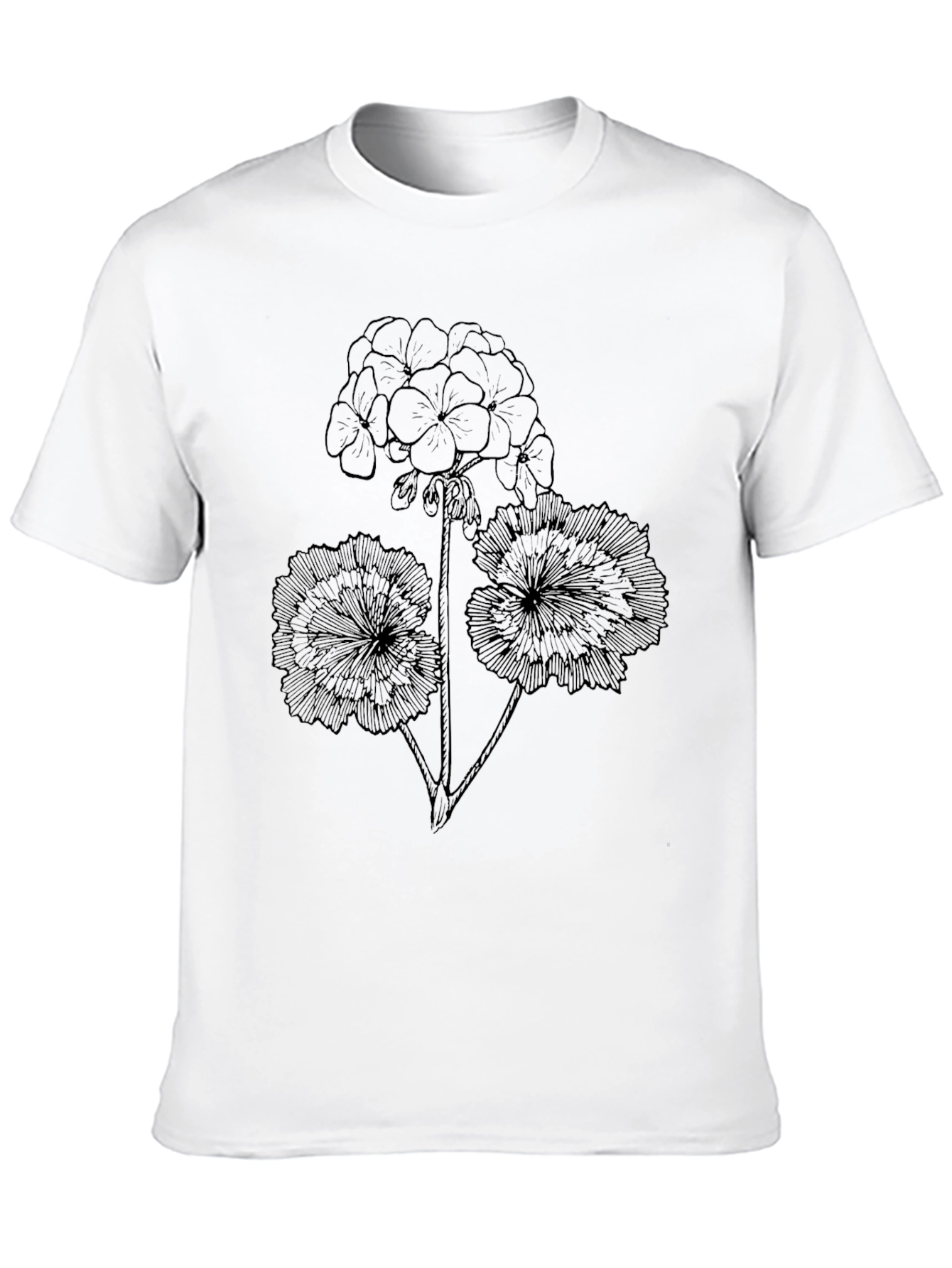 Floral Graphic Print Black T-Shirt