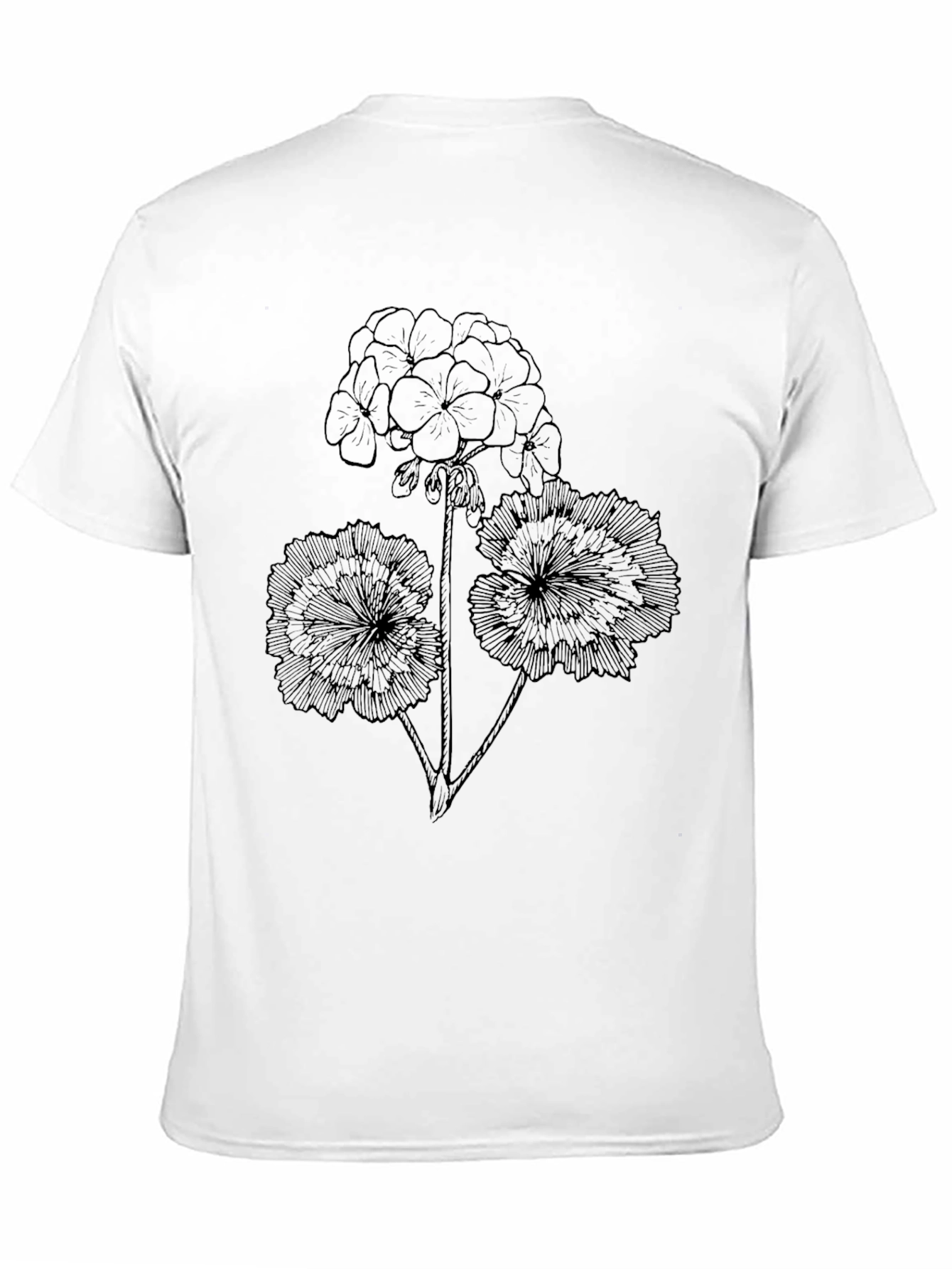 Floral Graphic Print Black T-Shirt
