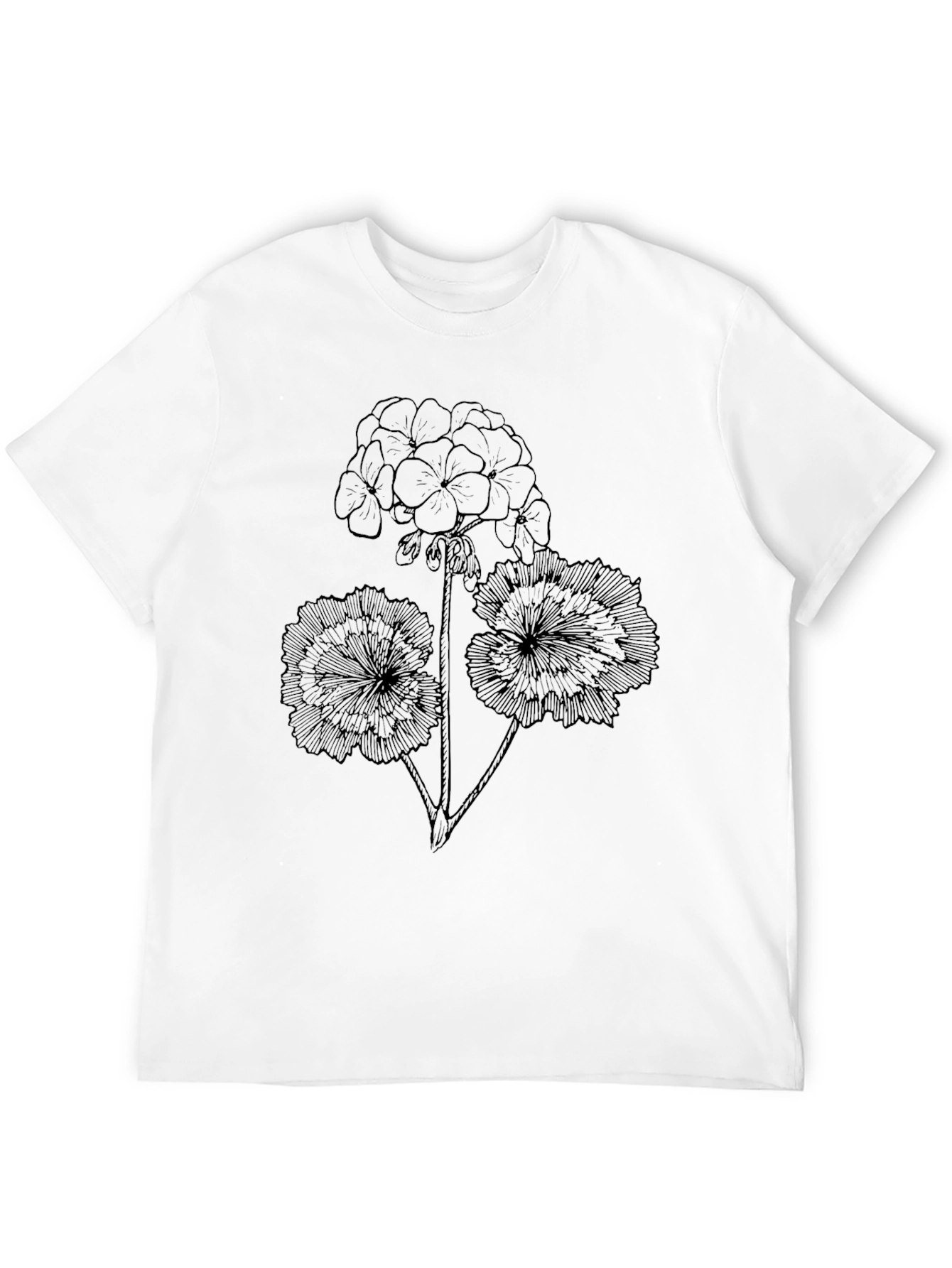 Floral Graphic Print Black T-Shirt