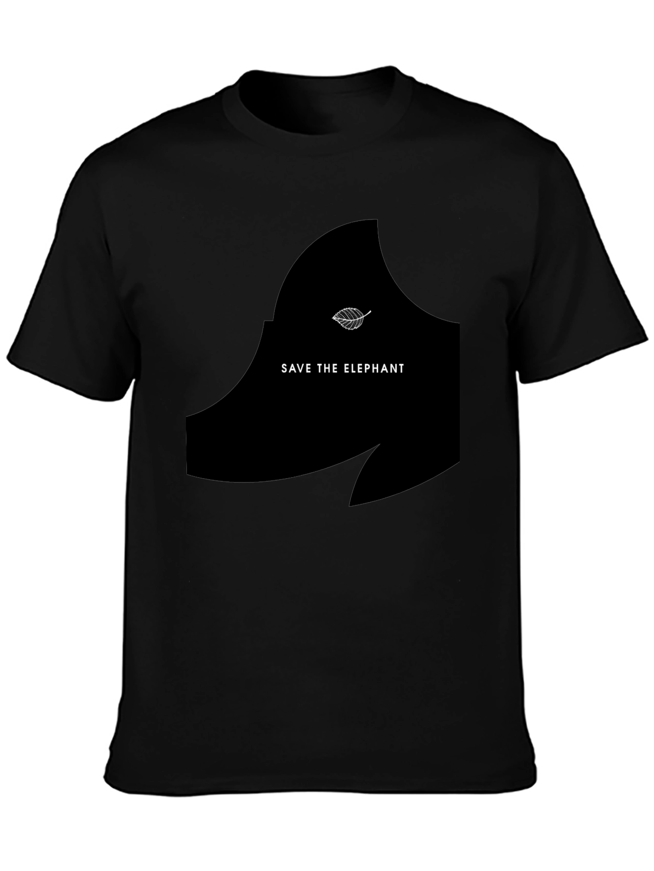 Save the Elephant Graphic Tee - Black Unisex T-Shirt