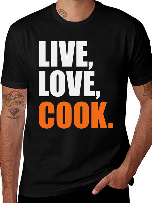 Live Love Cook Graphic T-Shirt