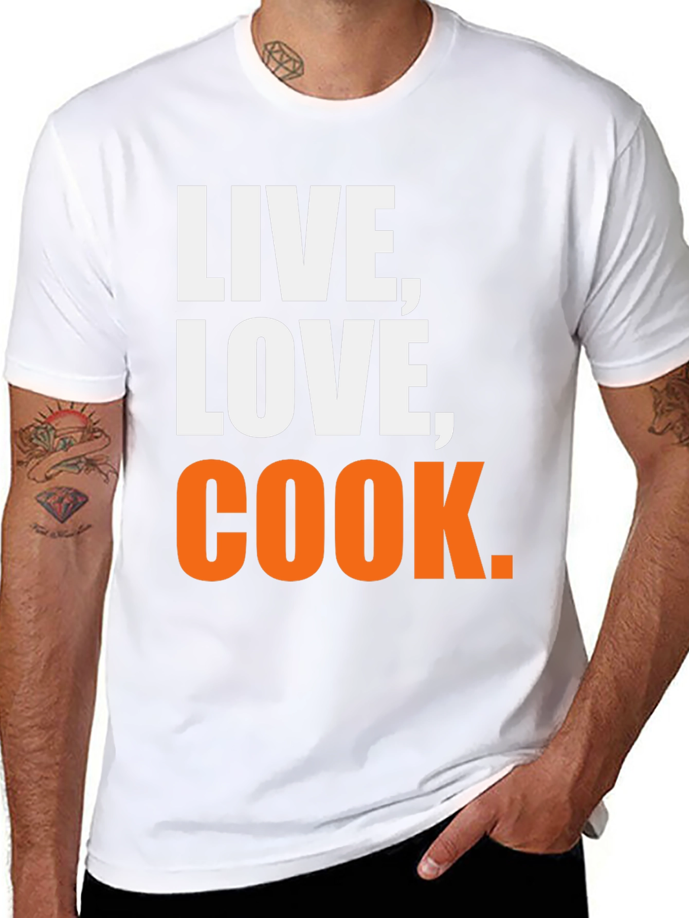 Live Love Cook Graphic T-Shirt