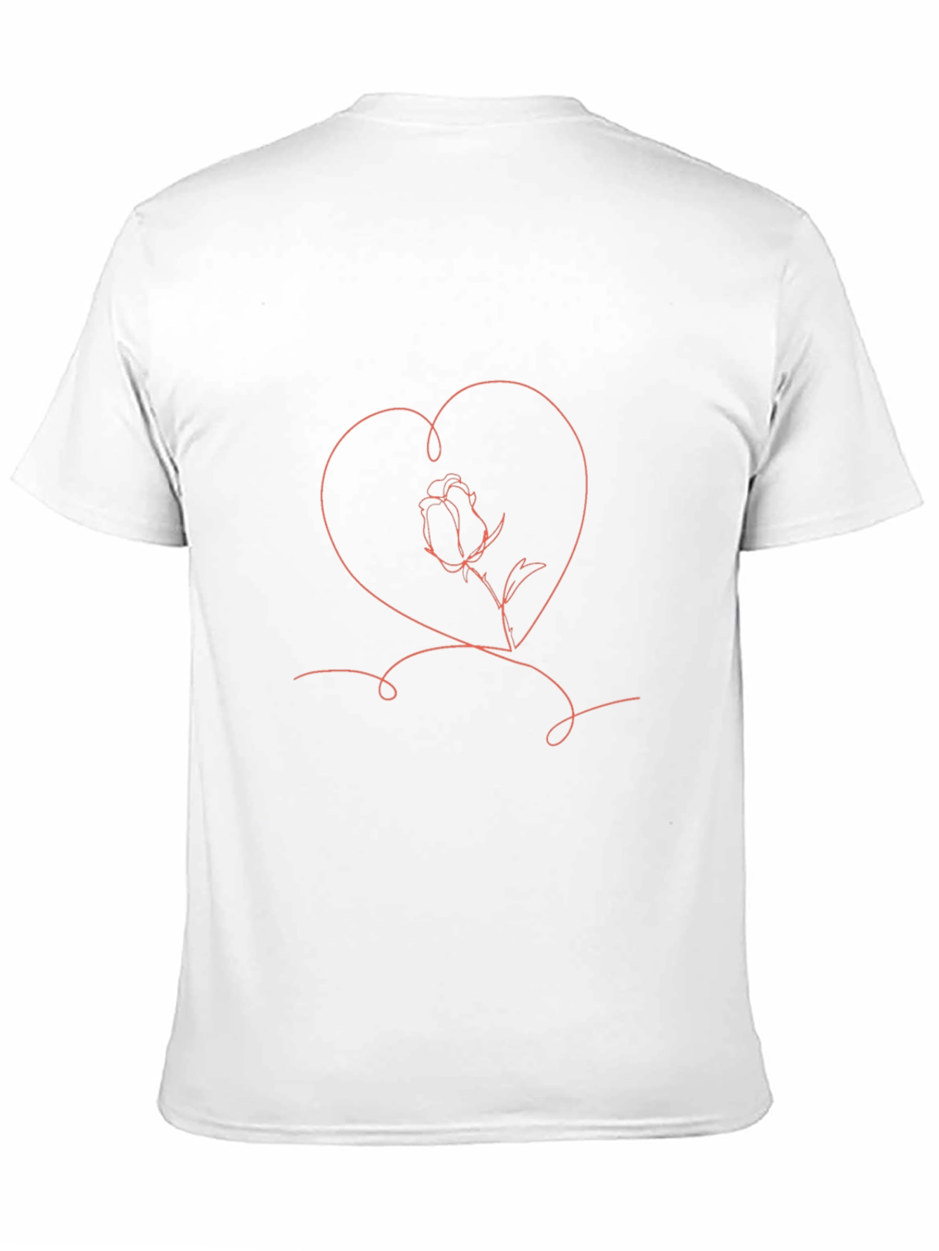 Heart & Rose Graphic Black T-Shirt