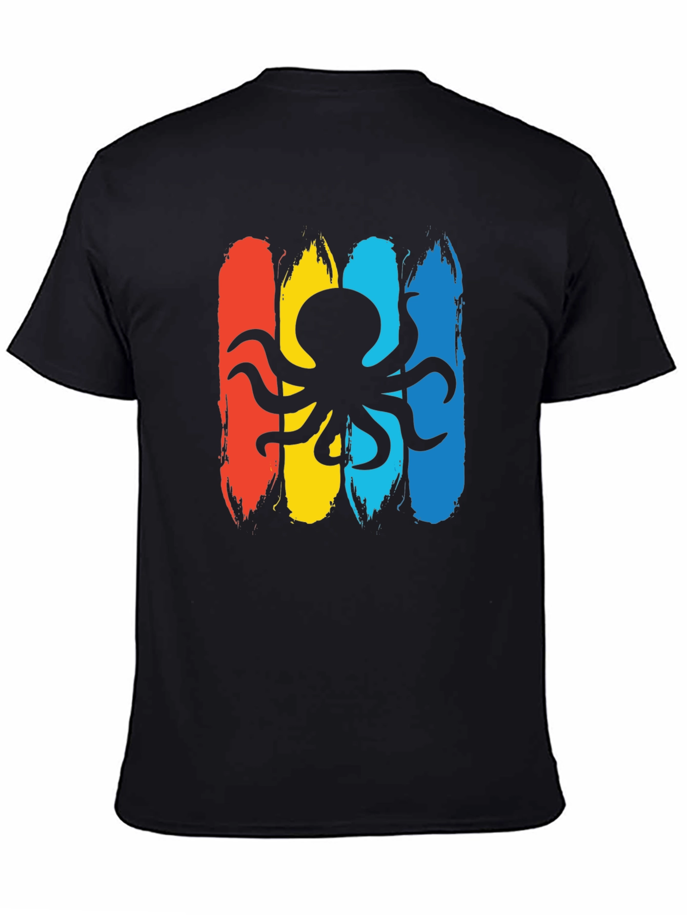 Octopus Graphic Mens Black T-Shirt