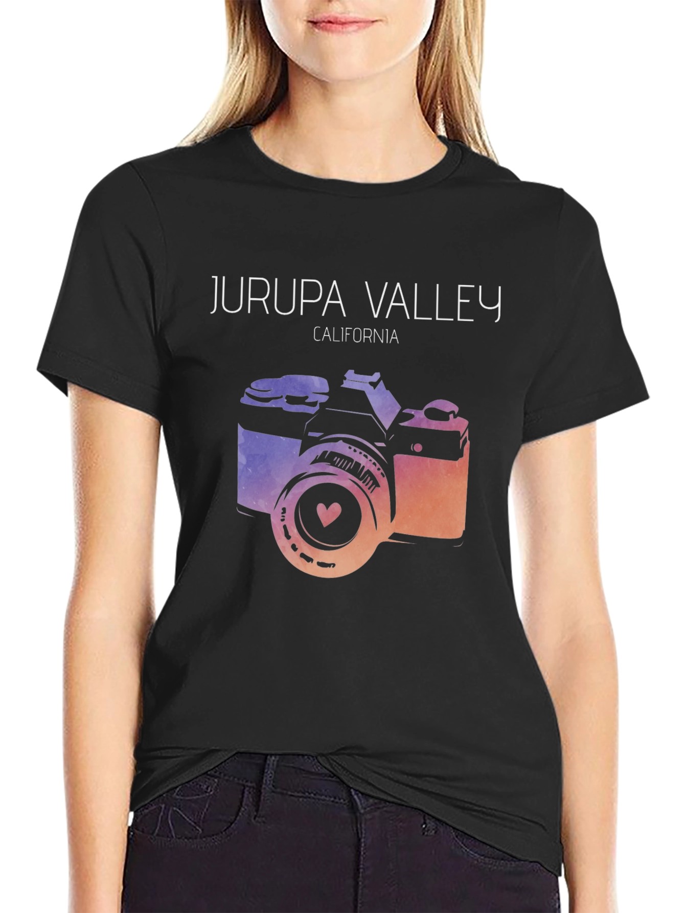 Jurupa Valley California Camera Graphic Tee