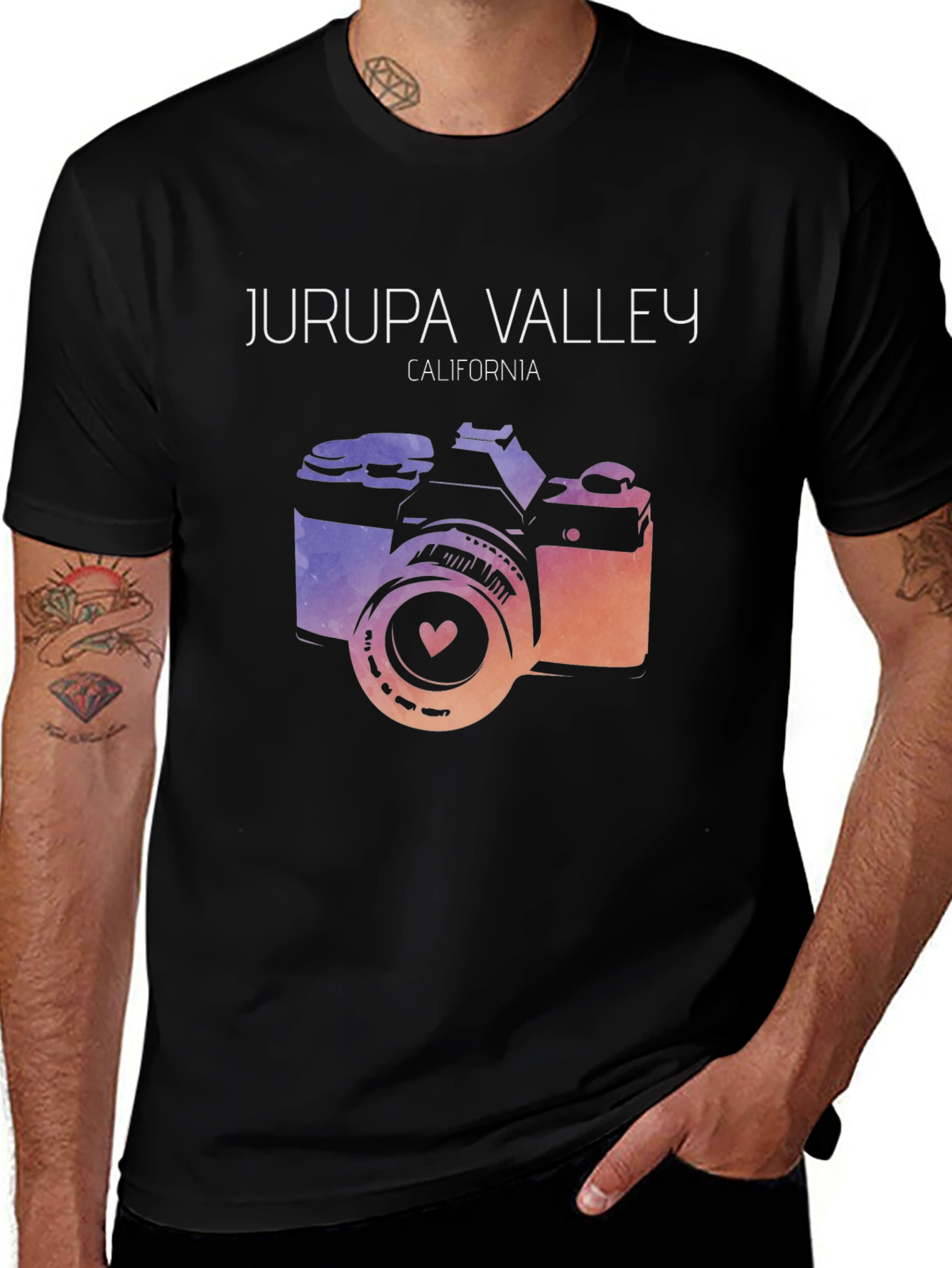 Jurupa Valley California Camera Graphic Tee