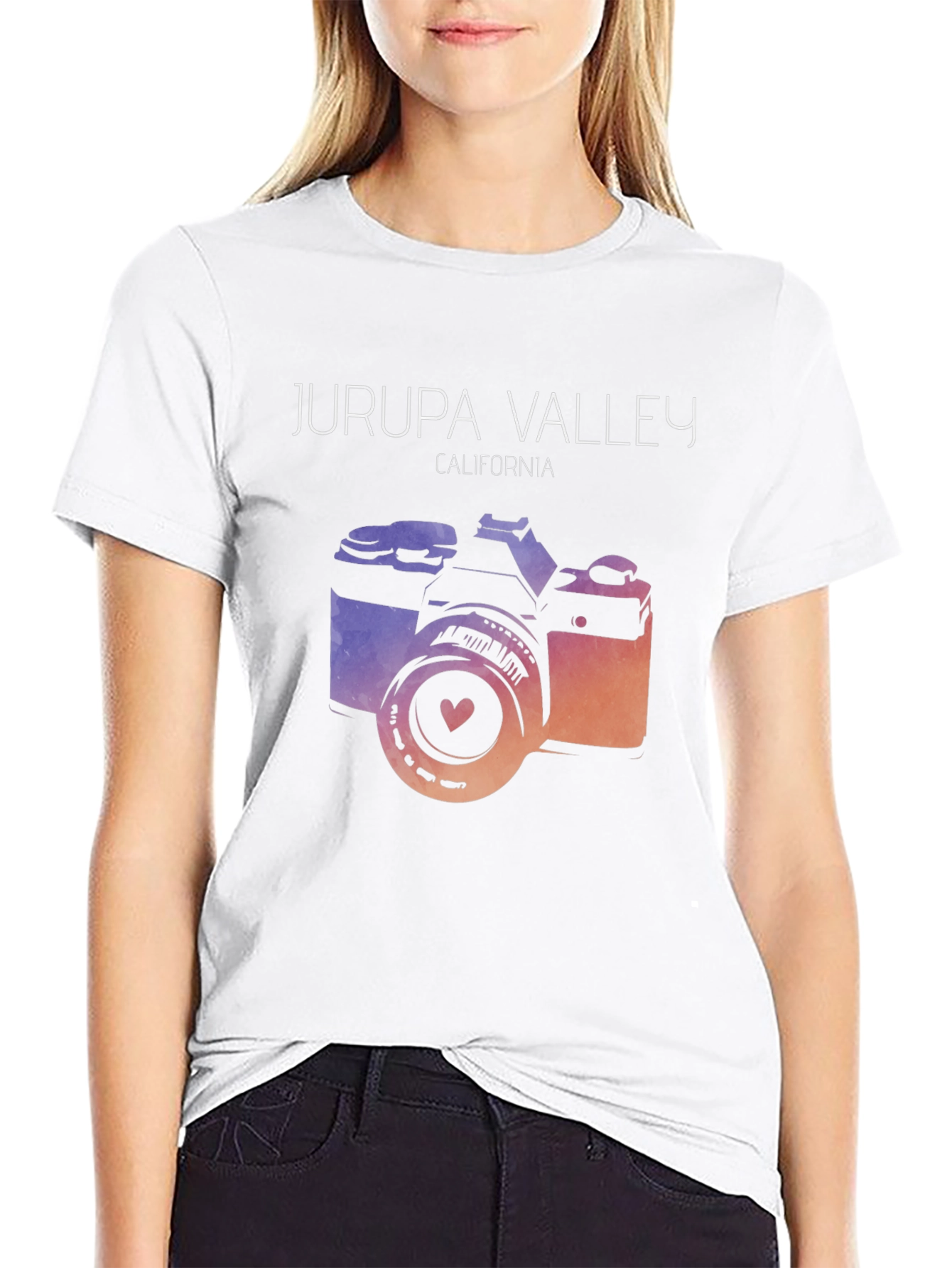 Jurupa Valley California Camera Graphic Tee