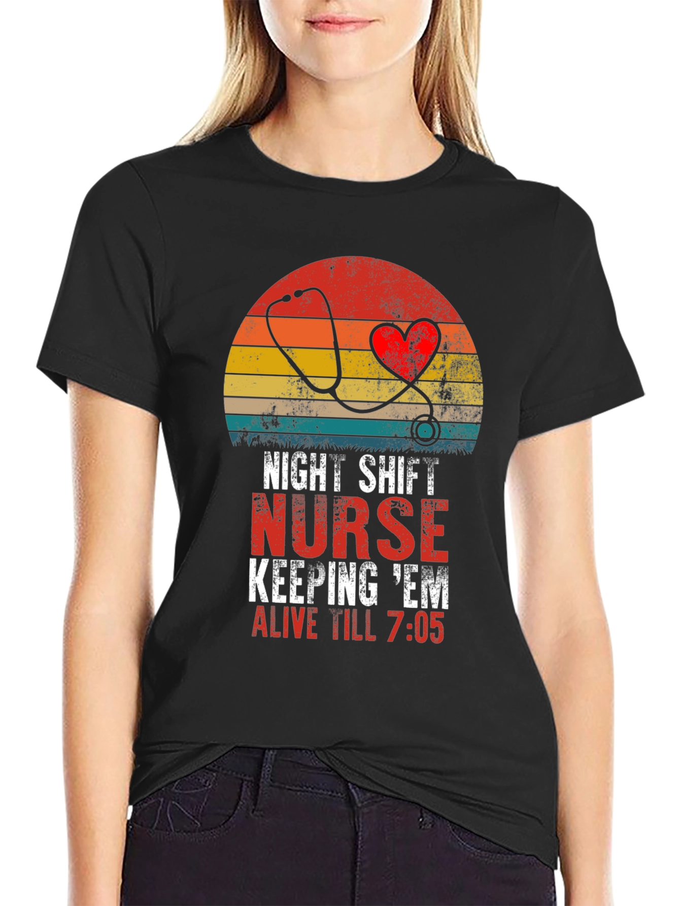 Night Shift Nurse Graphic T-Shirt