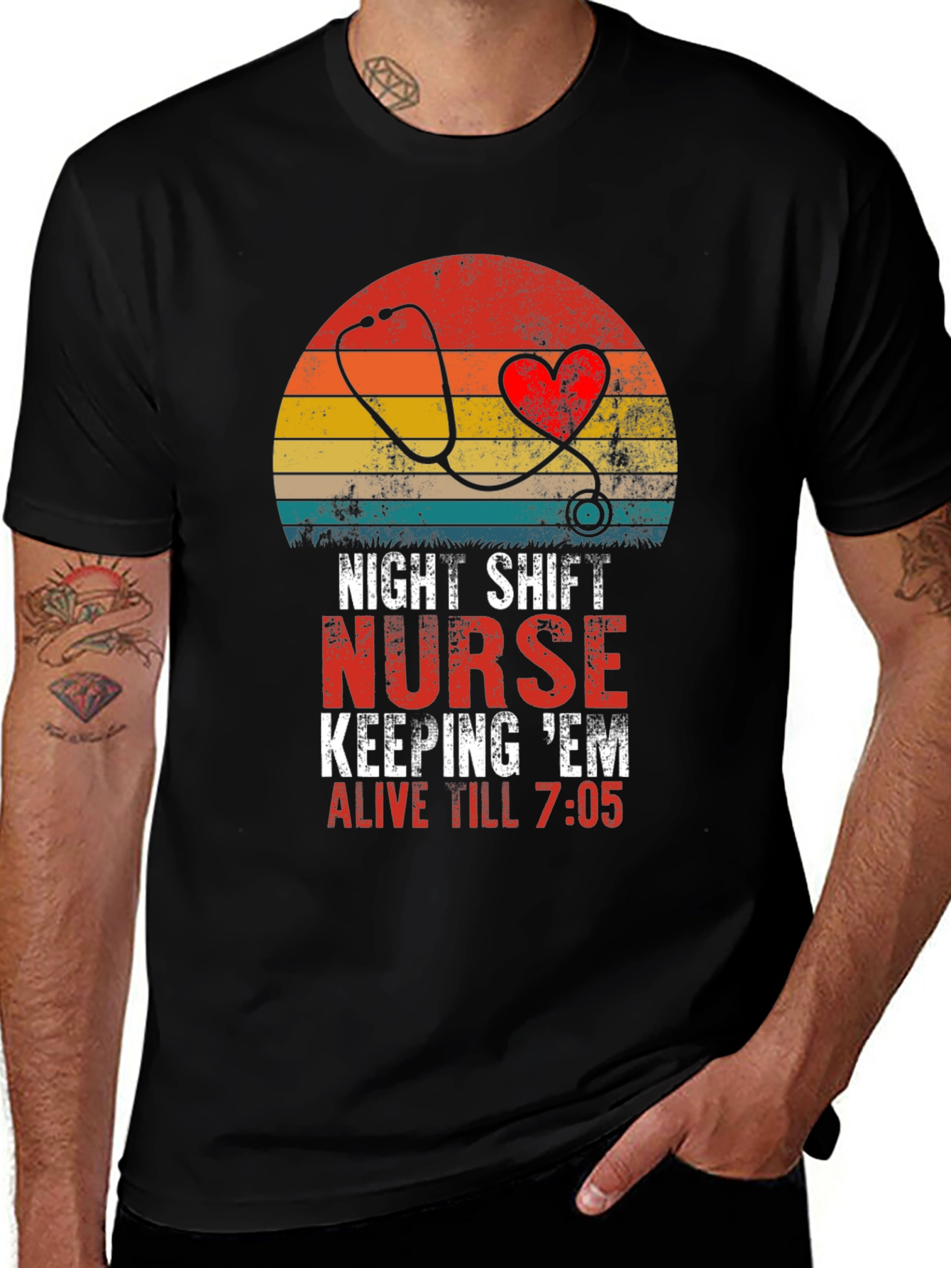 Night Shift Nurse Graphic T-Shirt