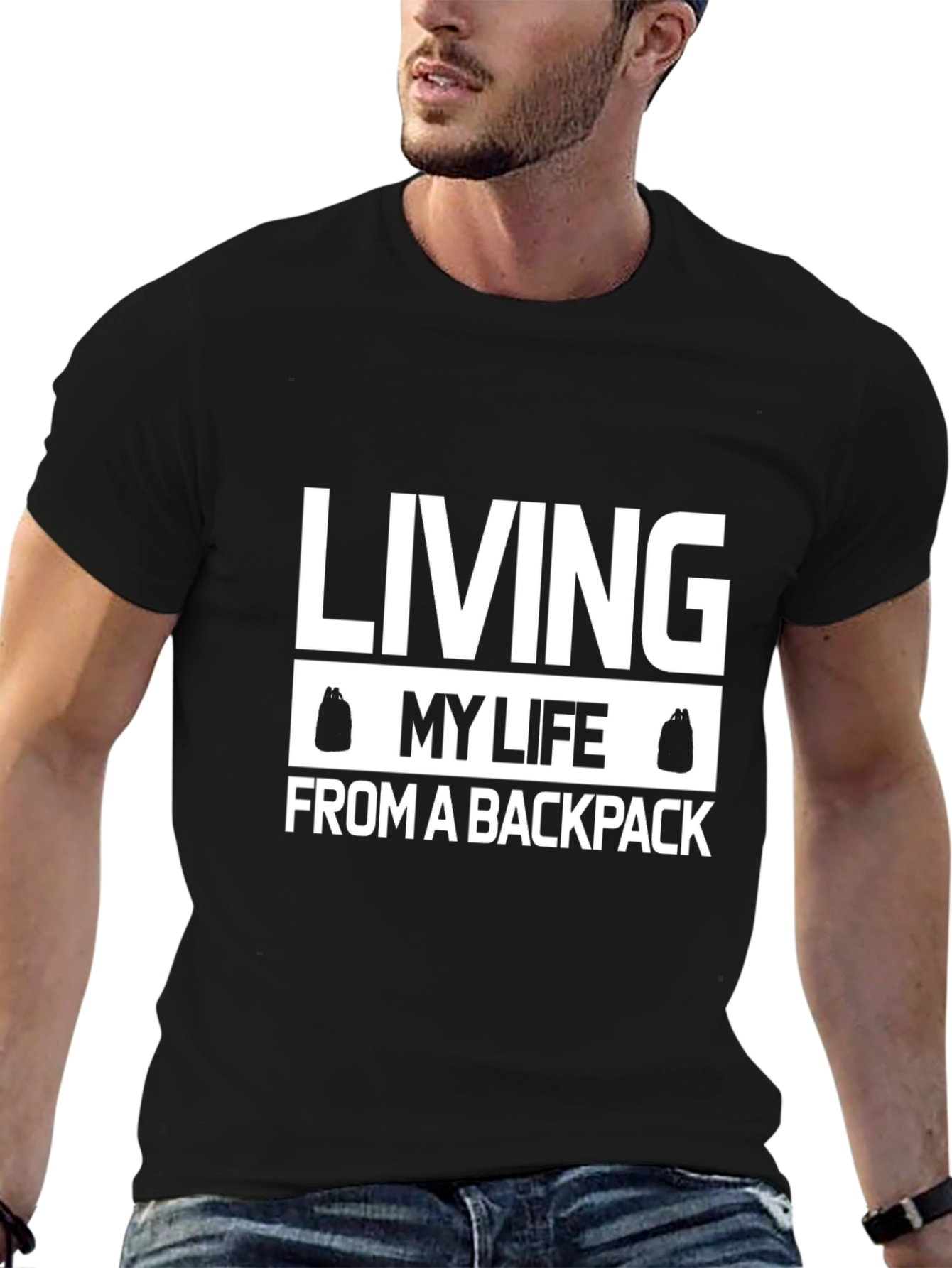 Living My Life From a Backpack Graphic T-Shirt