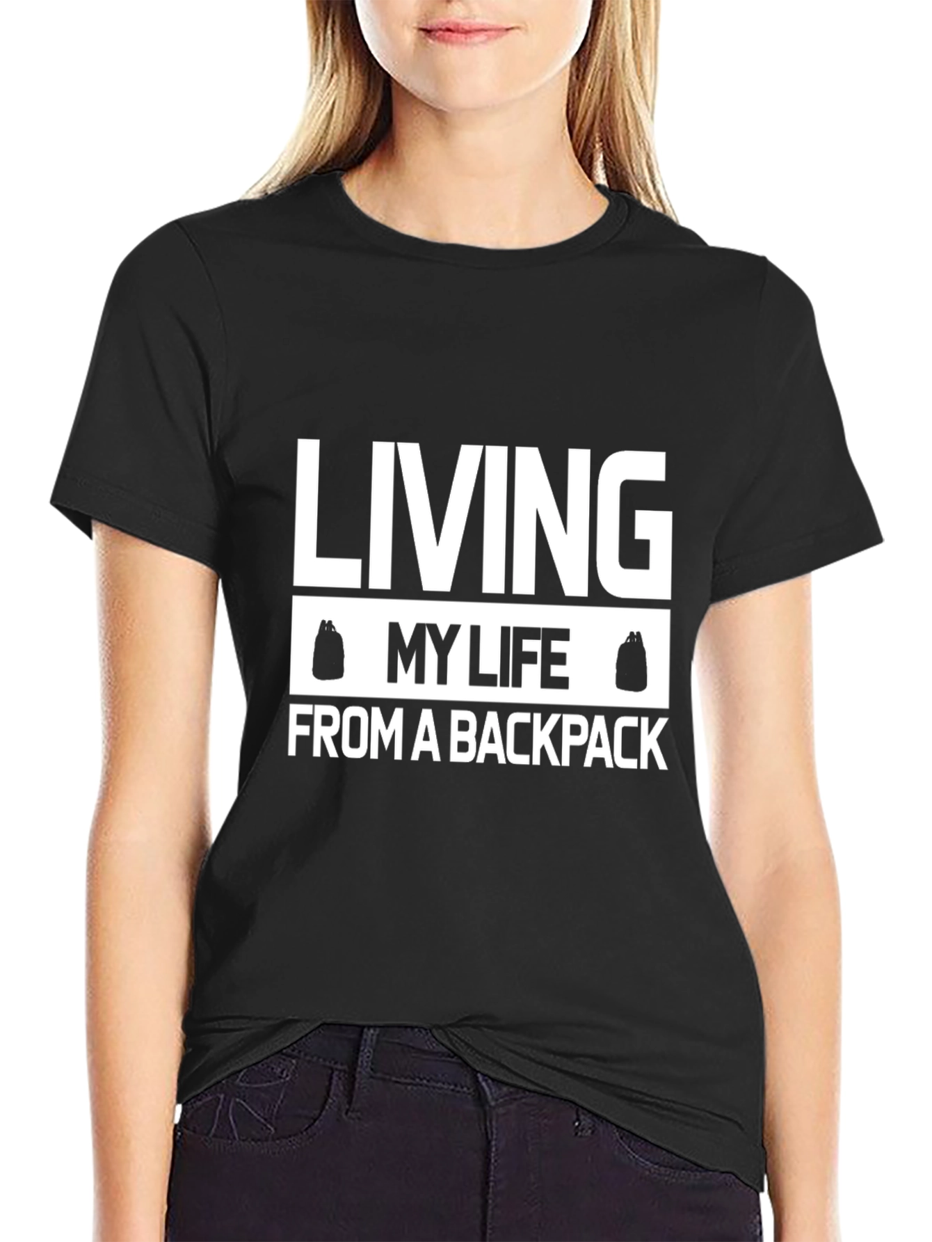 Living My Life From a Backpack Graphic T-Shirt