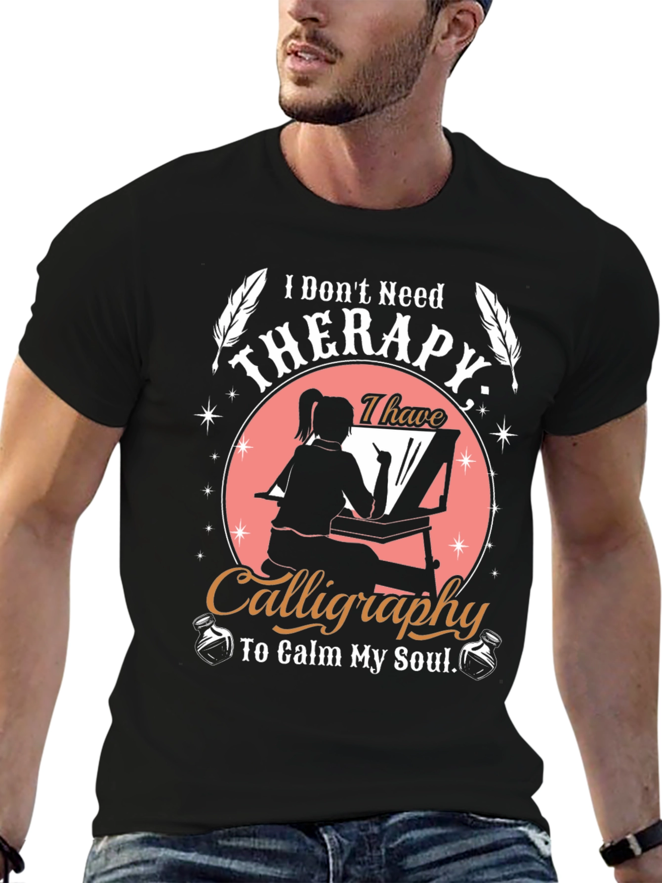 Calligraphy Therapy T-Shirt - Calm Your Soul