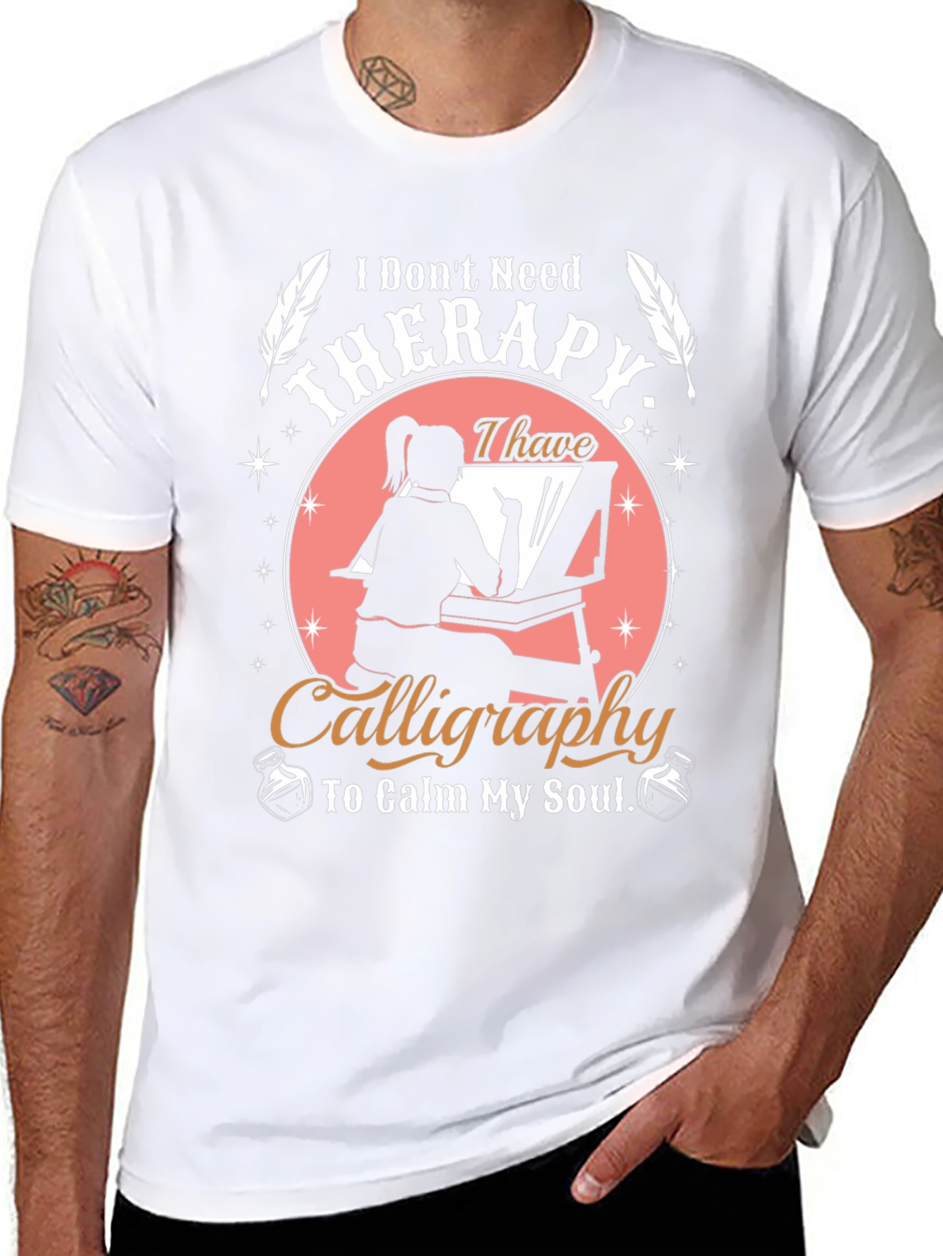 Calligraphy Therapy T-Shirt - Calm Your Soul
