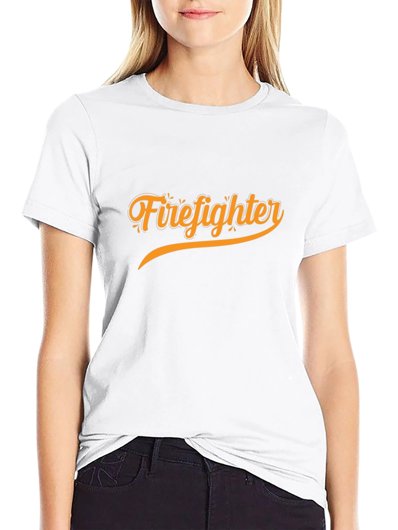 Firefighter Graphic Tee - Black Cotton Blend