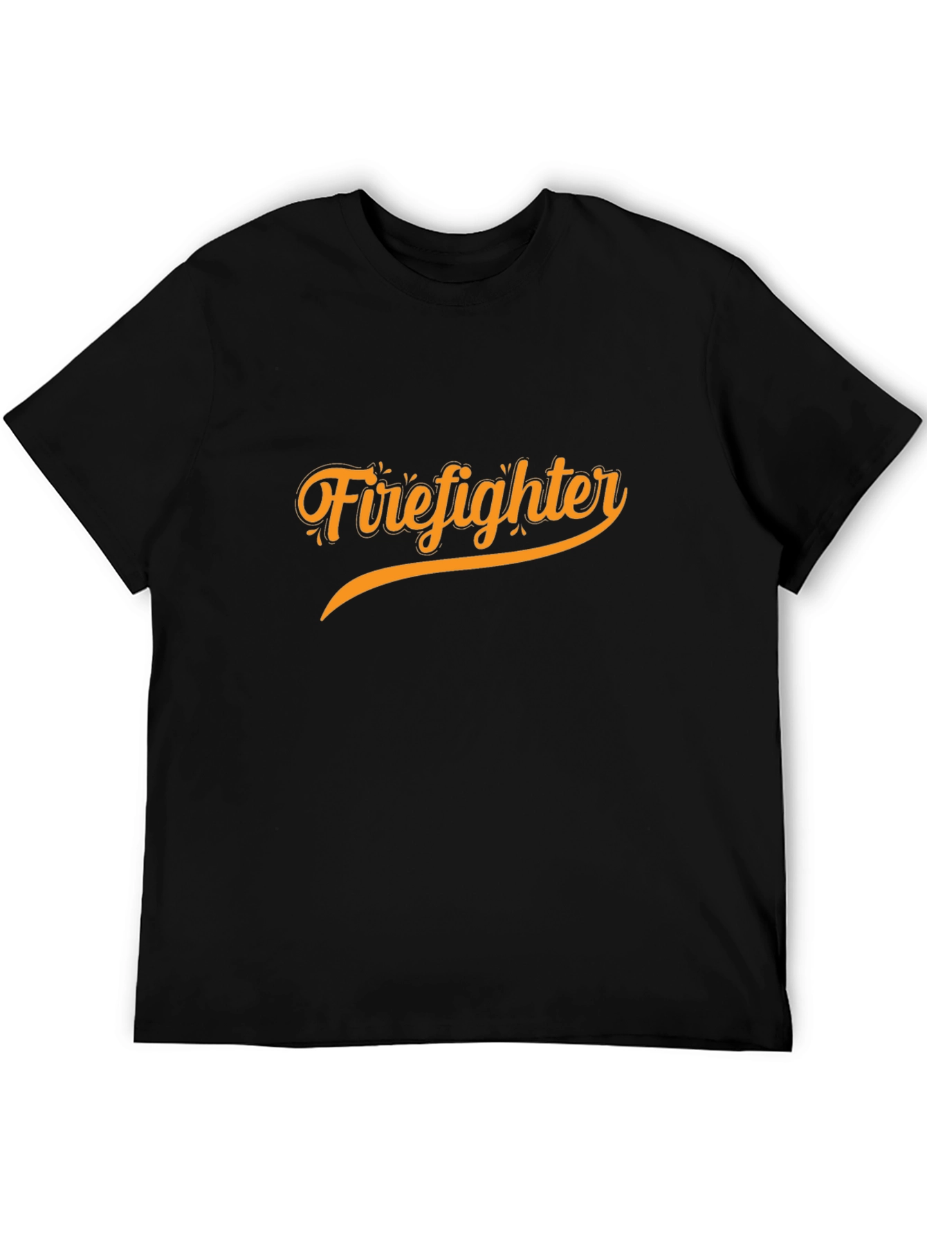 Firefighter Graphic Tee - Black Cotton Blend