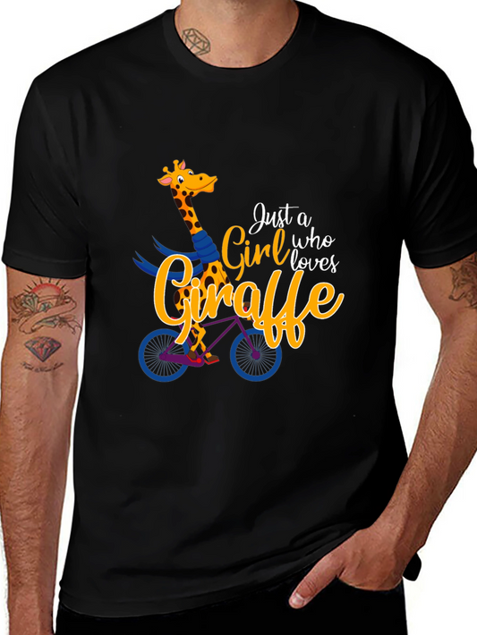 Giraffe Lover Graphic Tee - Black T-Shirt