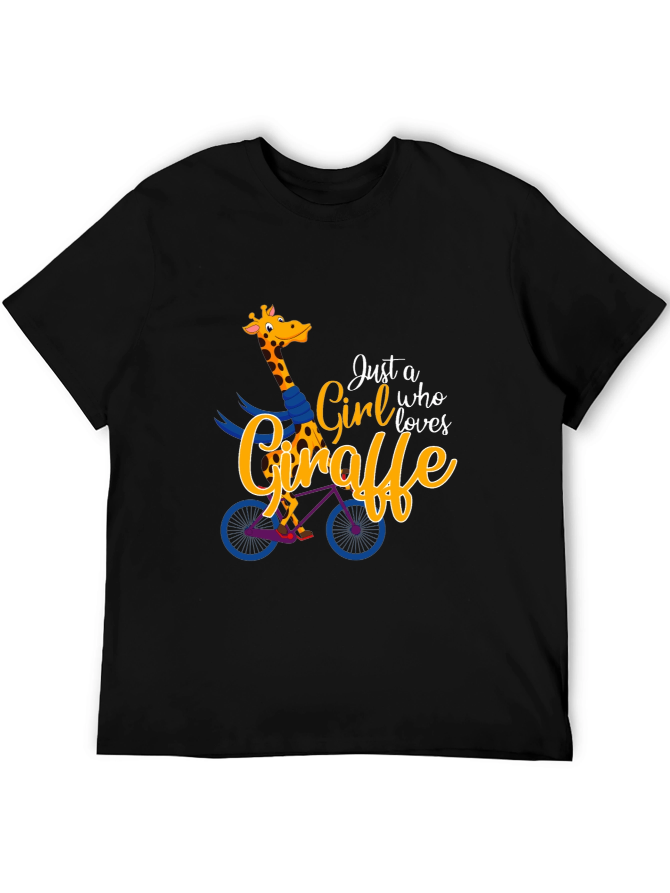 Giraffe Lover Graphic Tee - Black T-Shirt