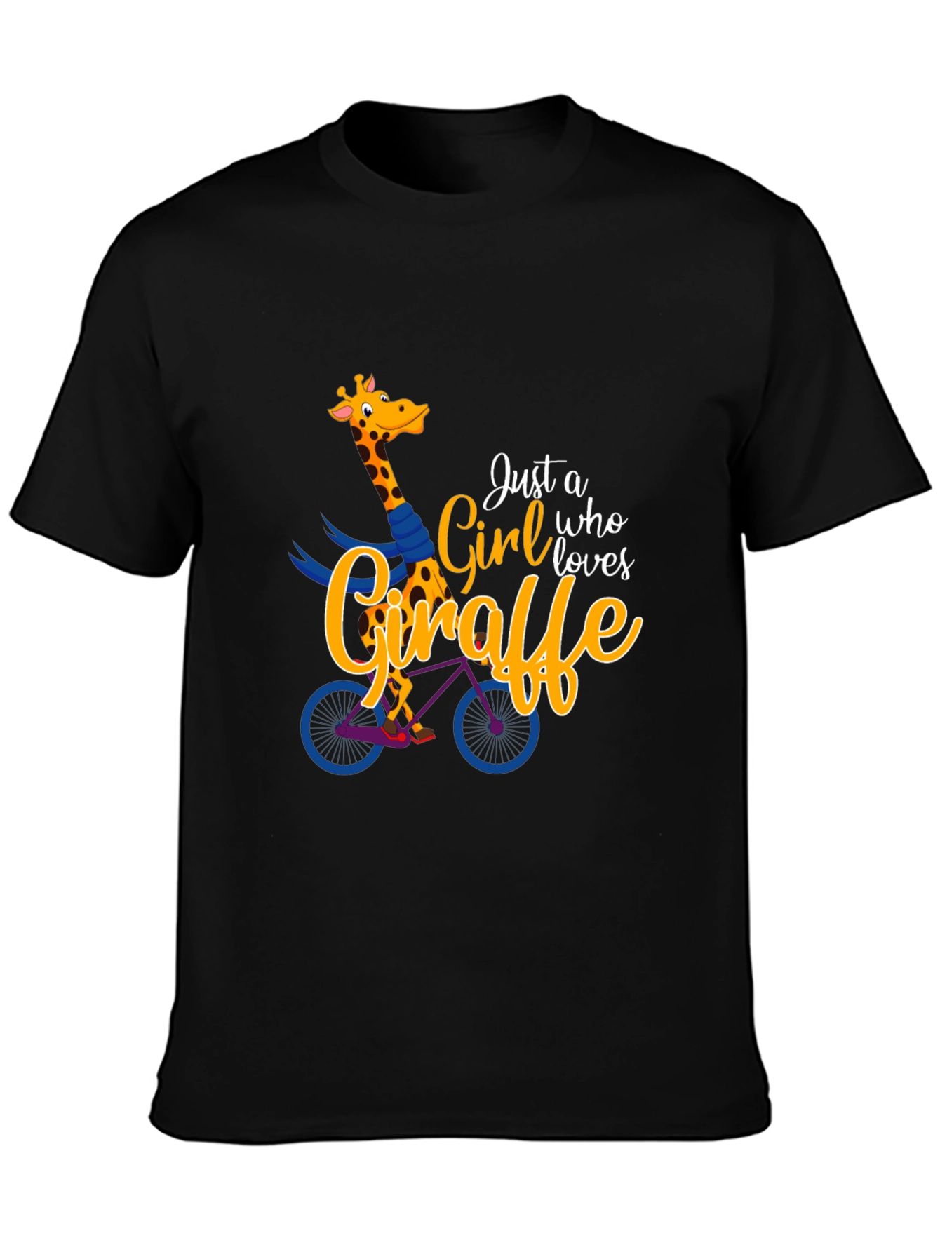 Giraffe Lover Graphic Tee - Black T-Shirt