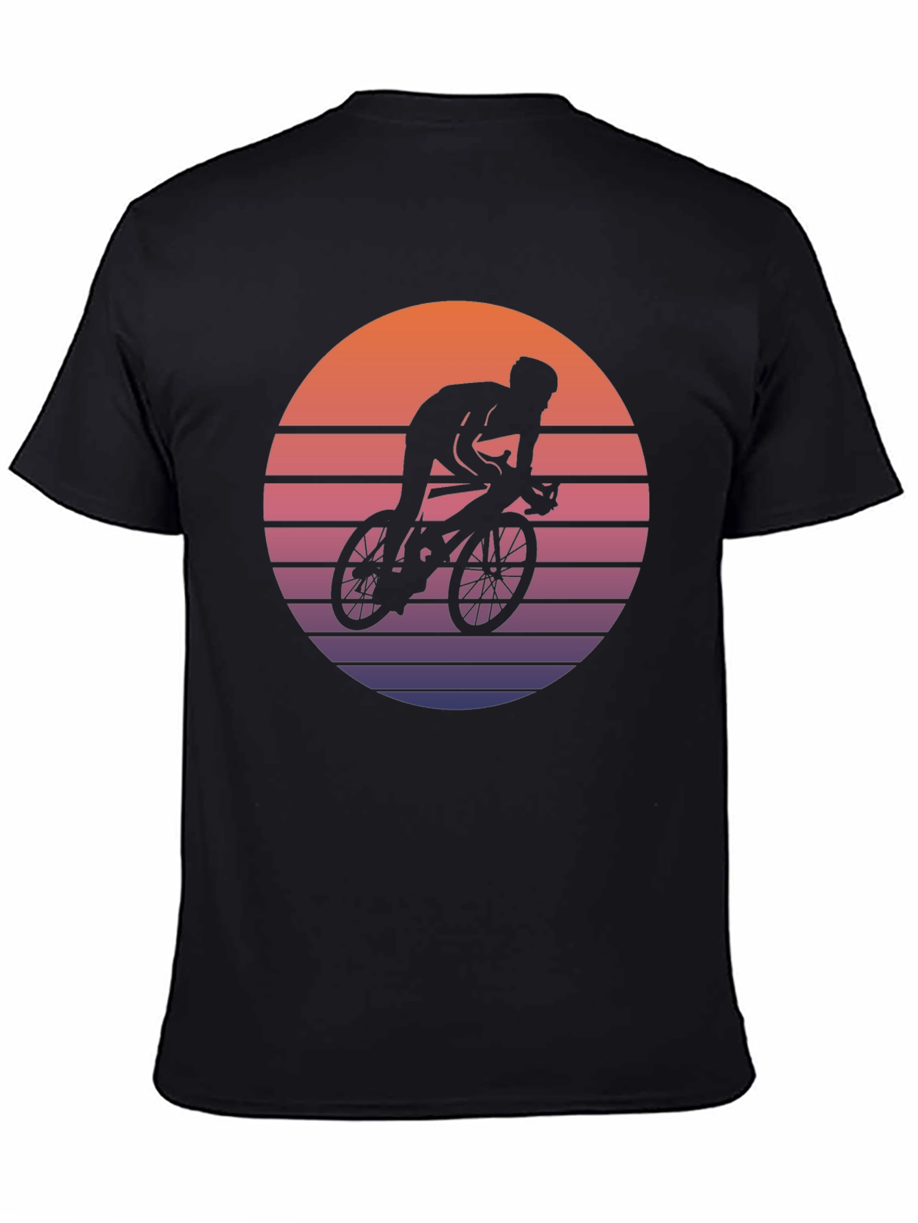 Retro Sunset Cyclist Graphic Tee