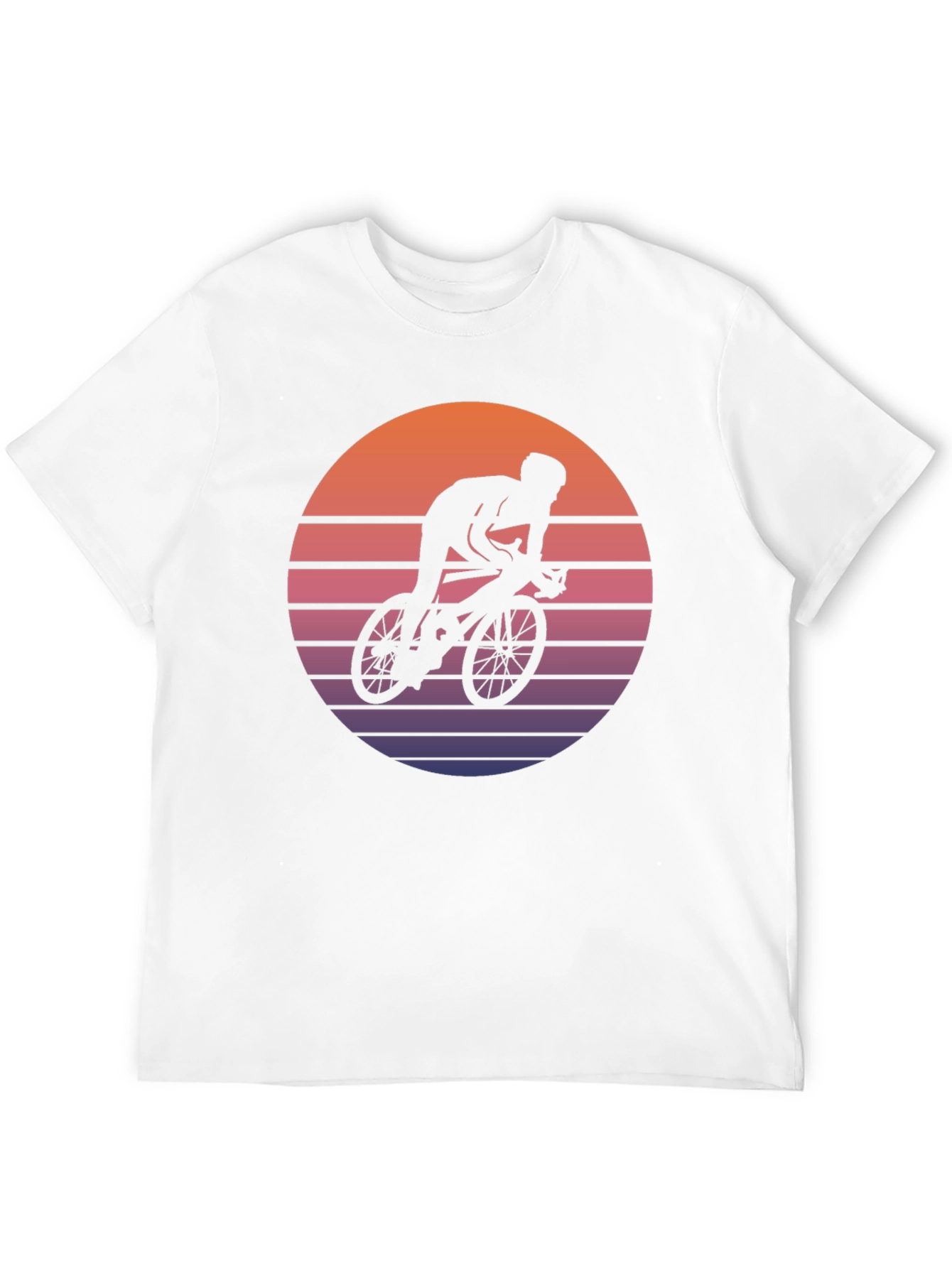 Retro Sunset Cyclist Graphic Tee