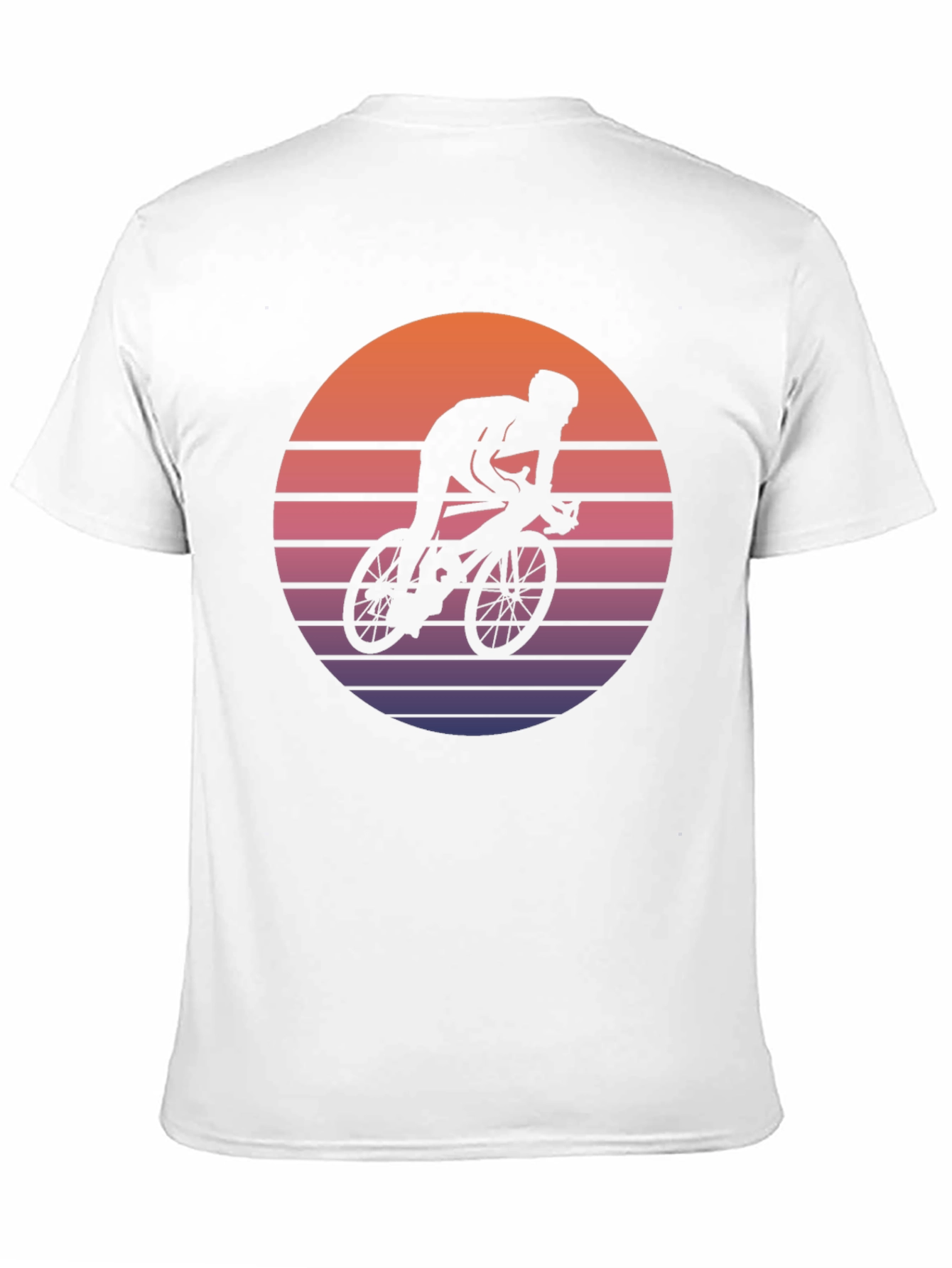 Retro Sunset Cyclist Graphic Tee