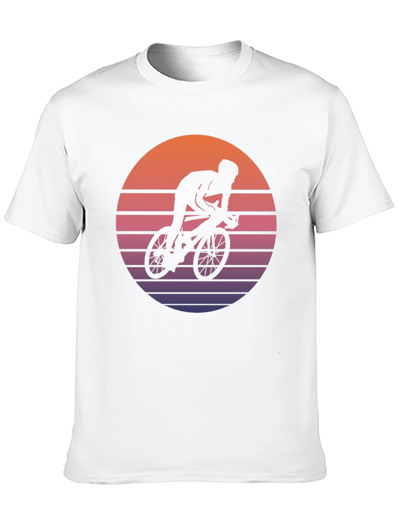 Retro Sunset Cyclist Graphic Tee