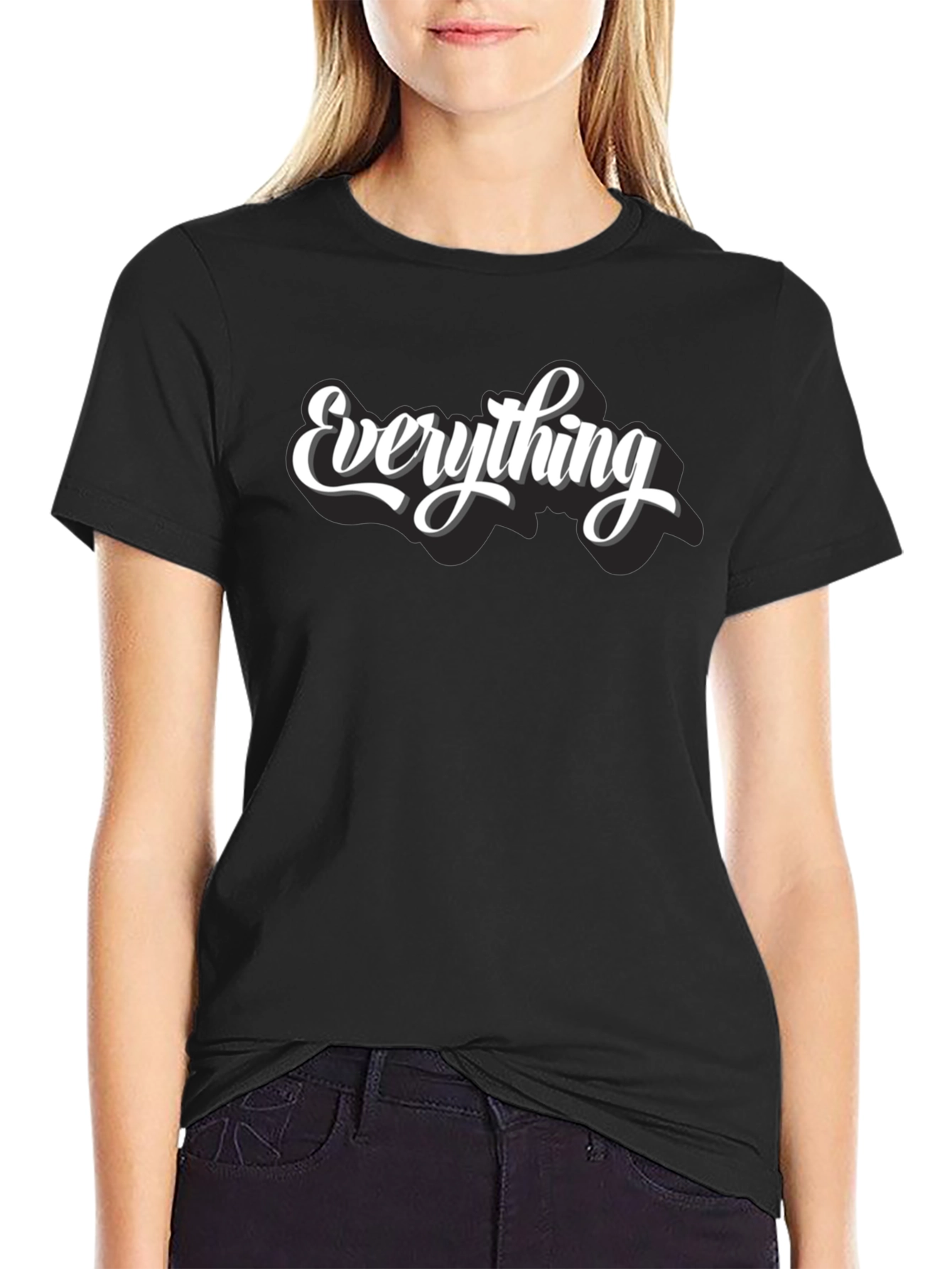 Everything T-Shirt - Black Crew Neck Tee