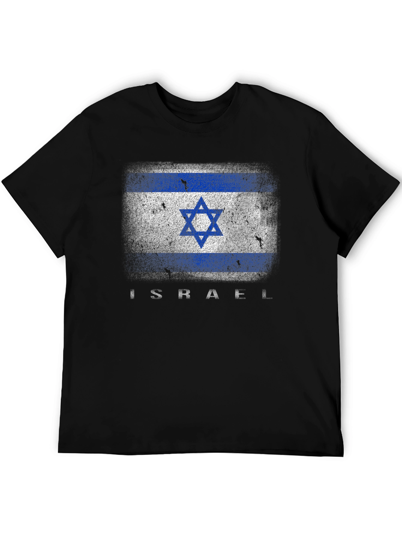 Israel Flag Graphic T-Shirt - Black