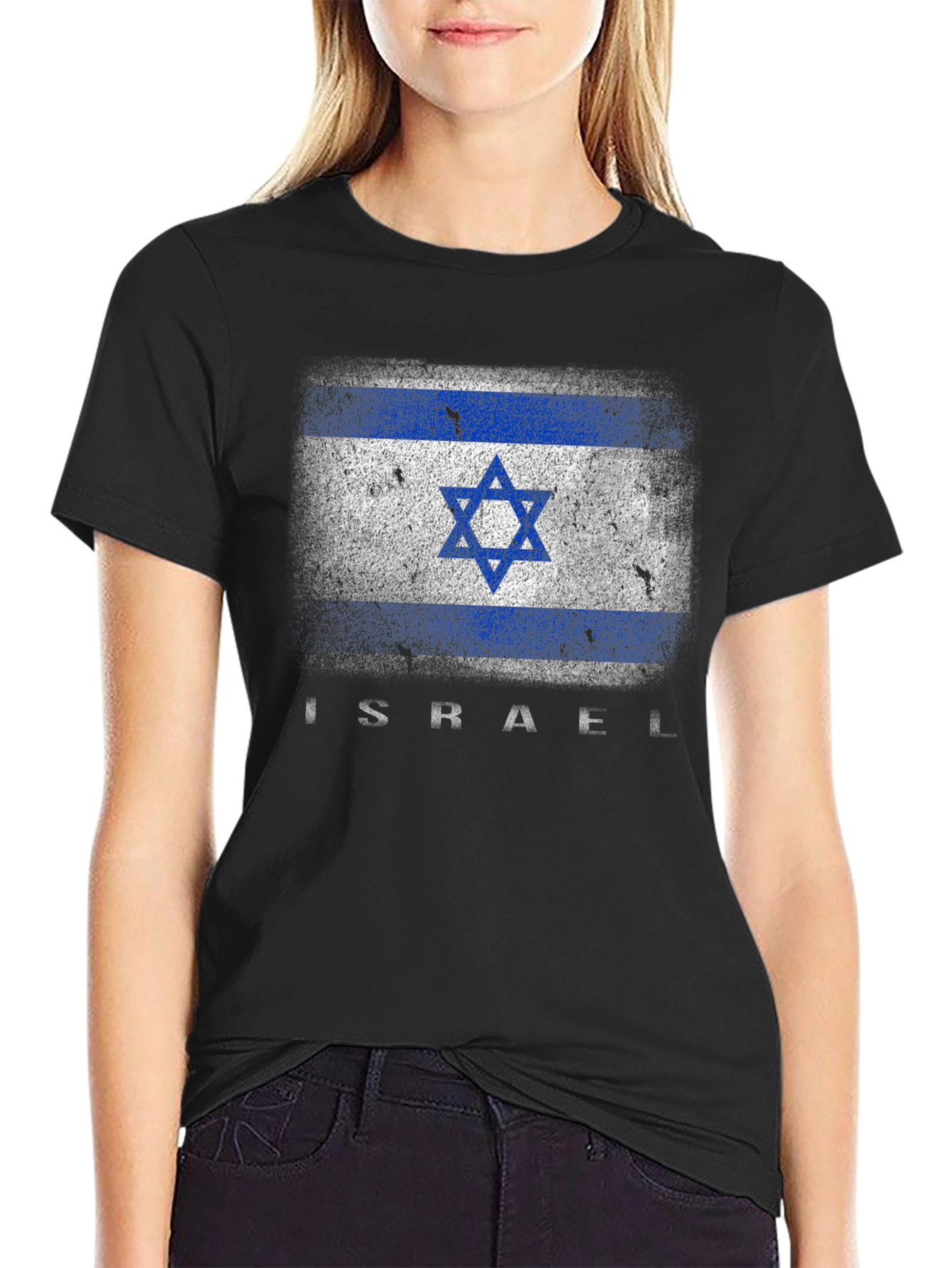 Israel Flag Graphic T-Shirt - Black
