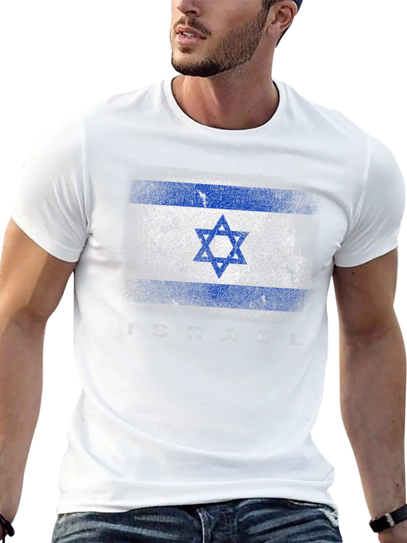 Israel Flag Graphic T-Shirt - Black