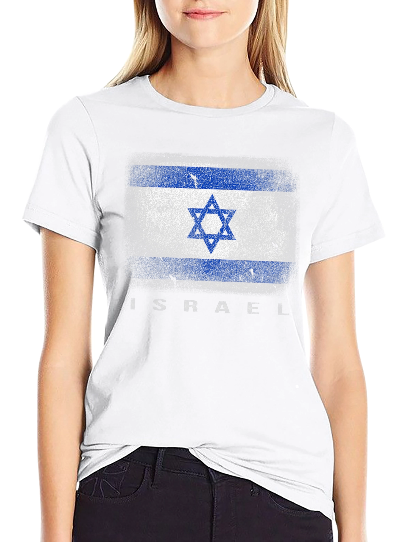 Israel Flag Graphic T-Shirt - Black