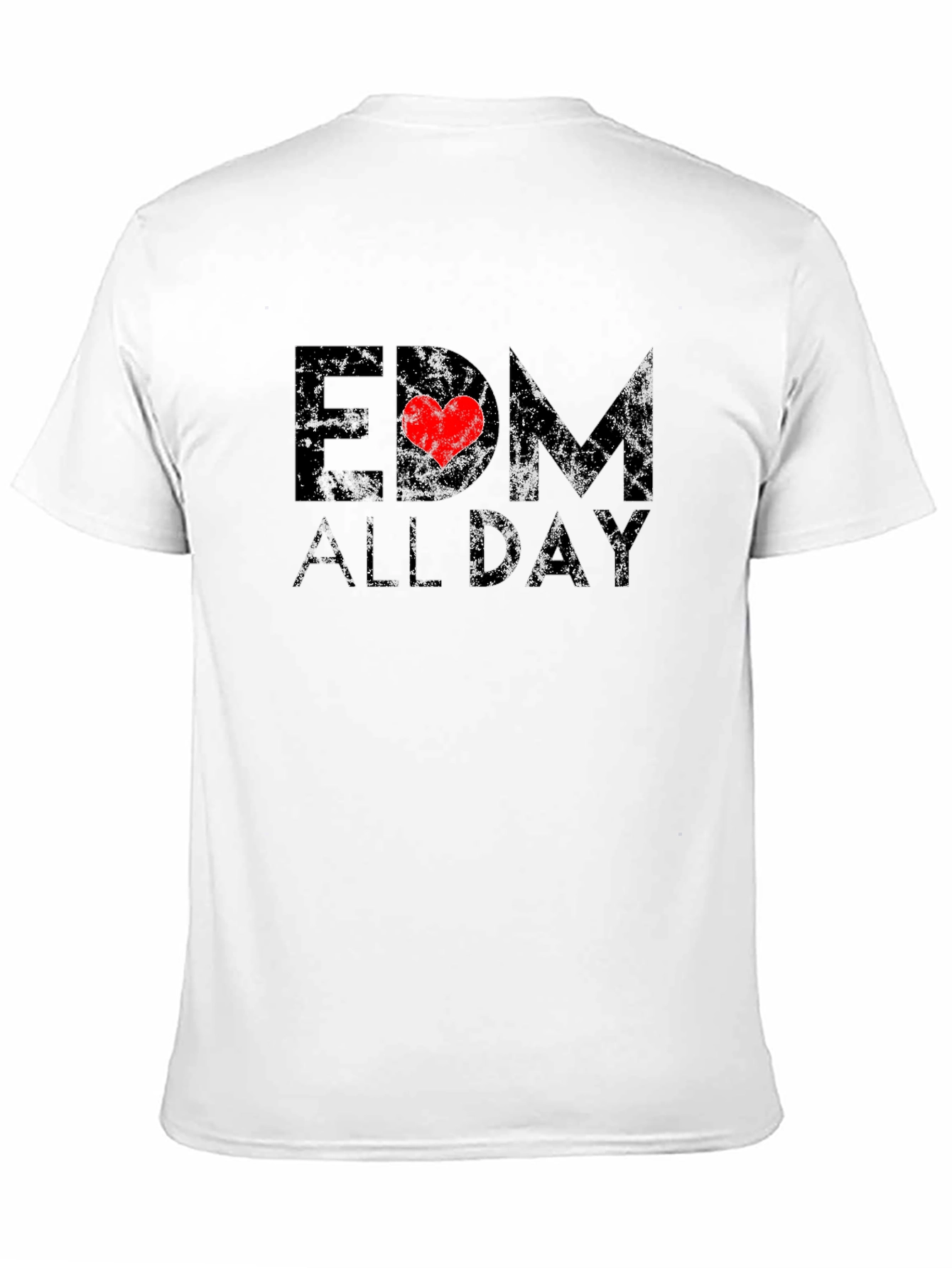 EDM All Day Graphic T-Shirt - Black Crew Neck