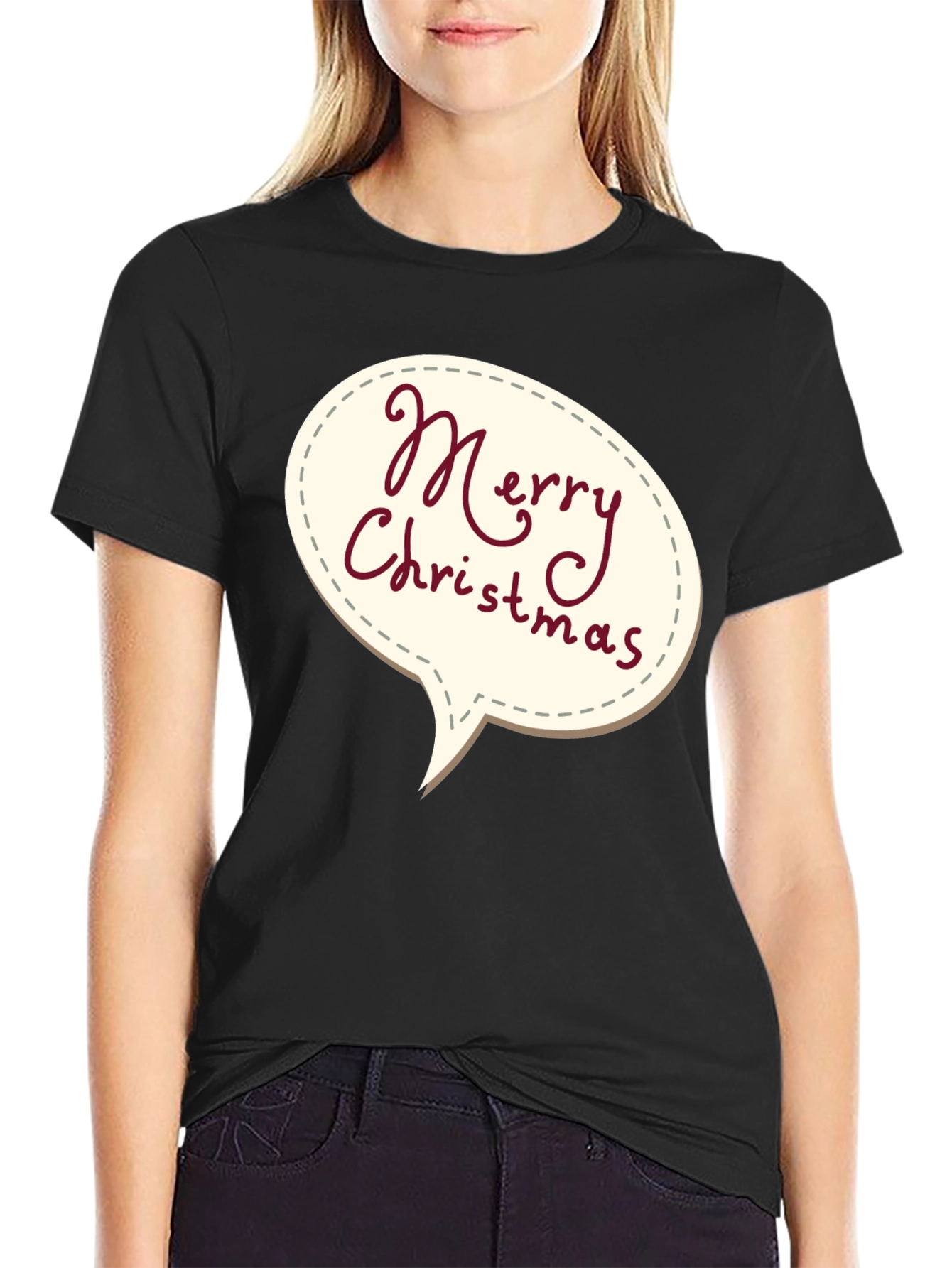 Merry Christmas Speech Bubble T-Shirt