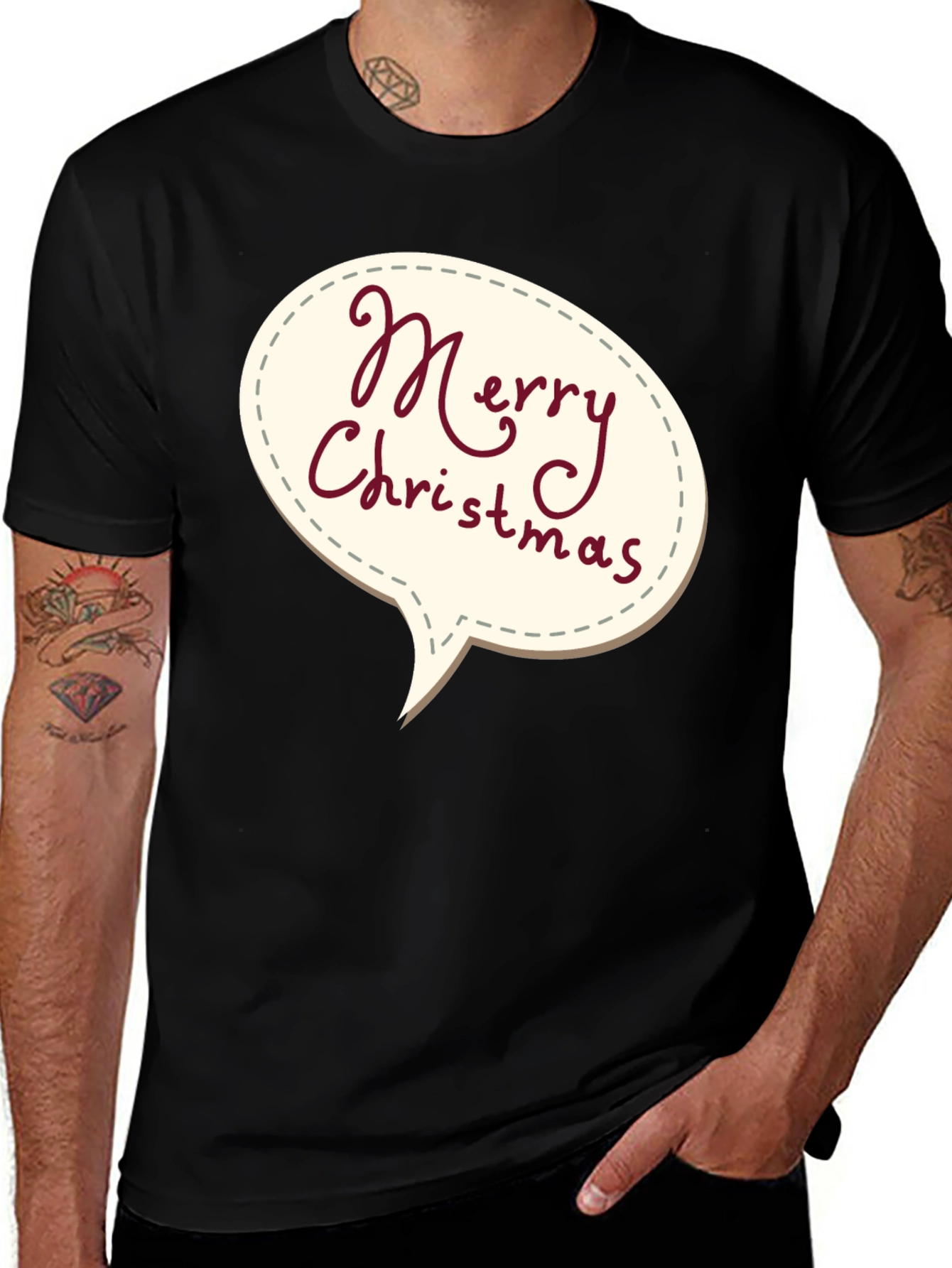 Merry Christmas Speech Bubble T-Shirt