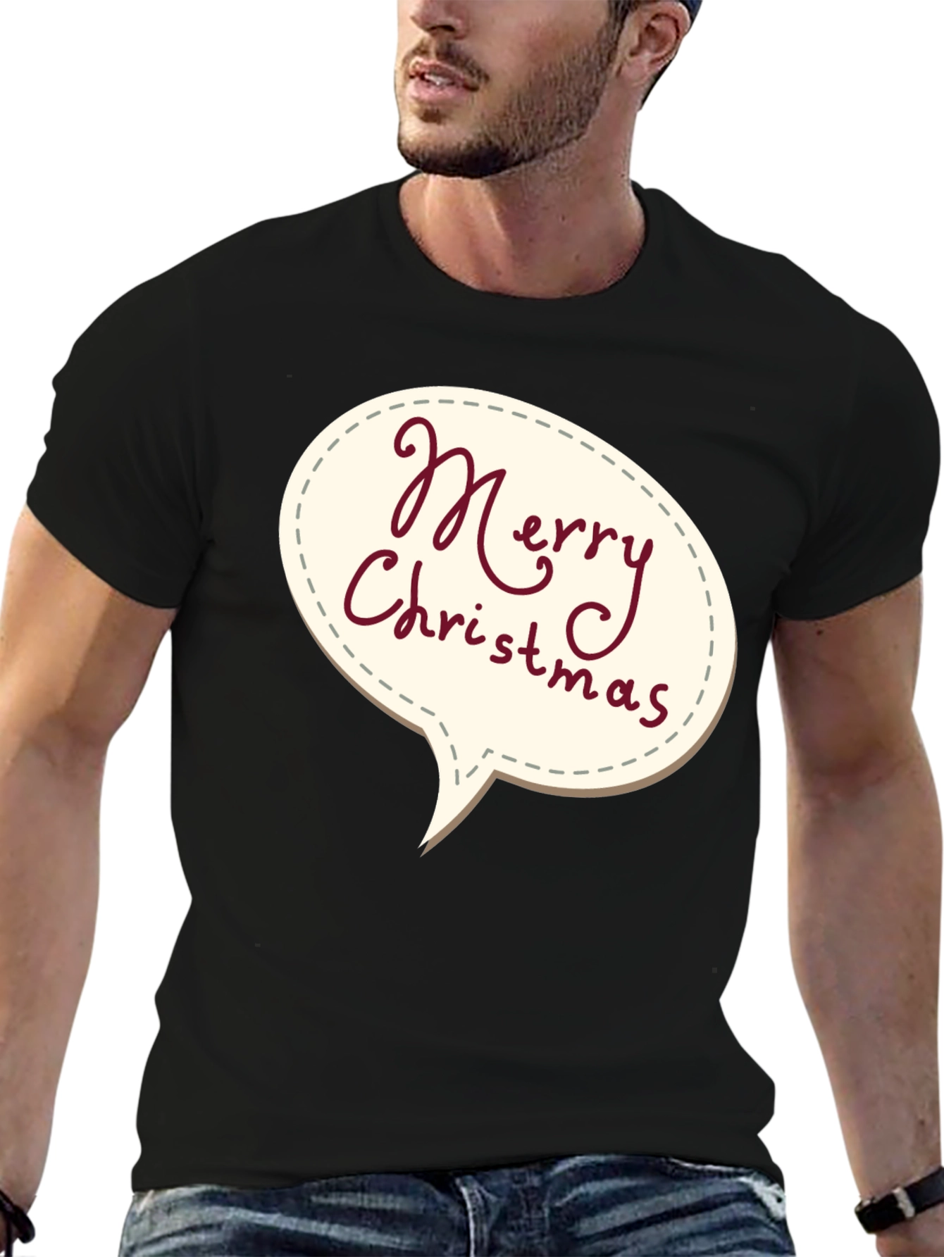 Merry Christmas Speech Bubble T-Shirt