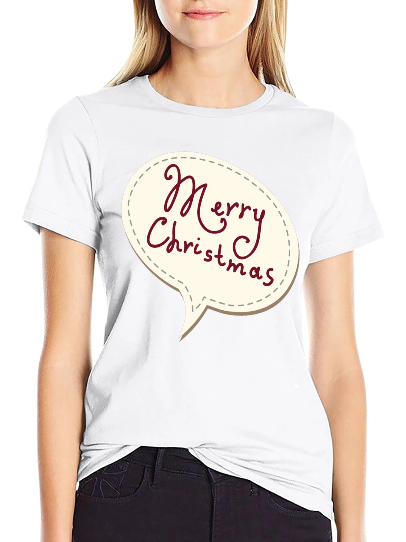Merry Christmas Speech Bubble T-Shirt