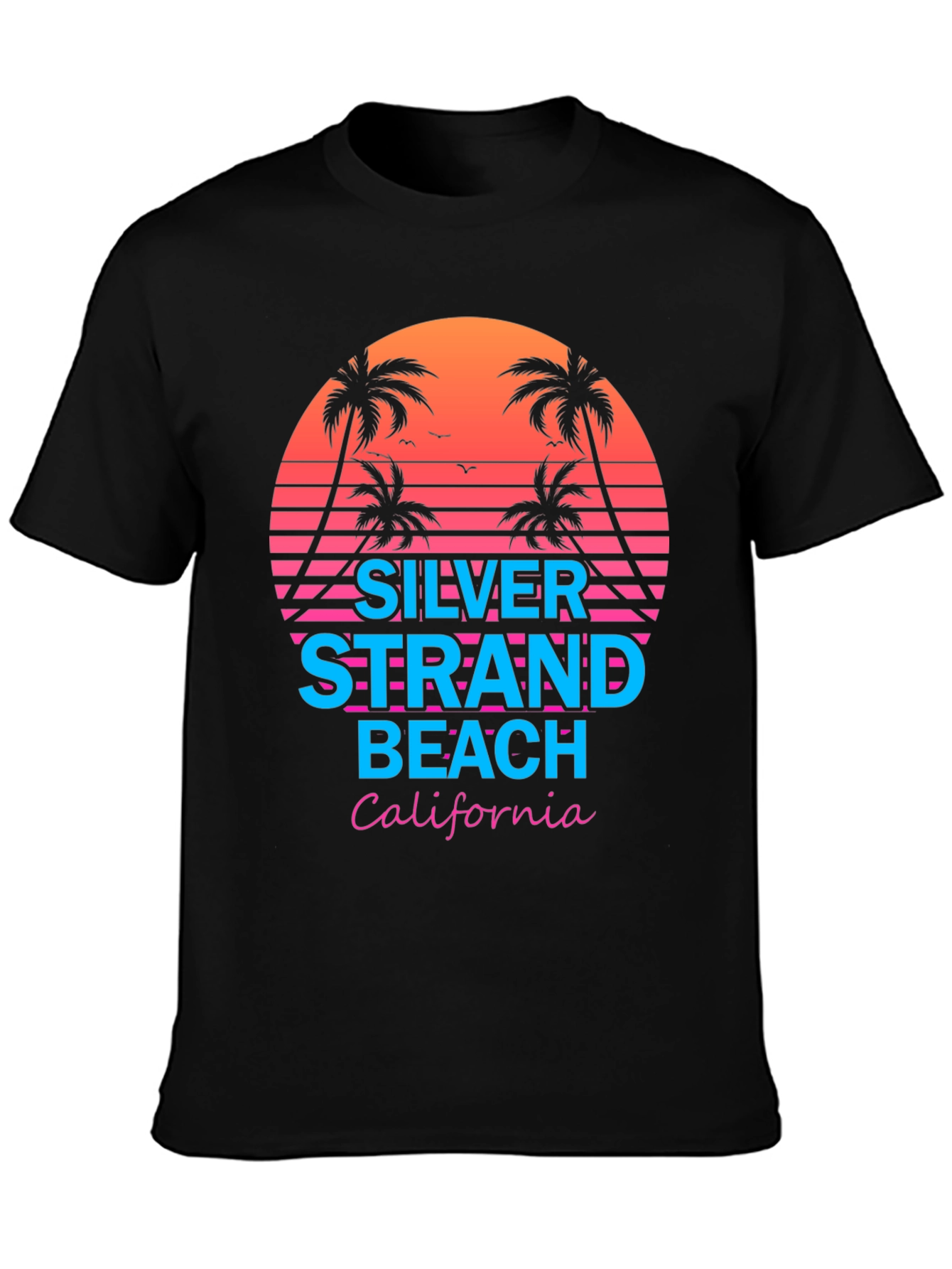 Silver Strand Beach Retro T-Shirt